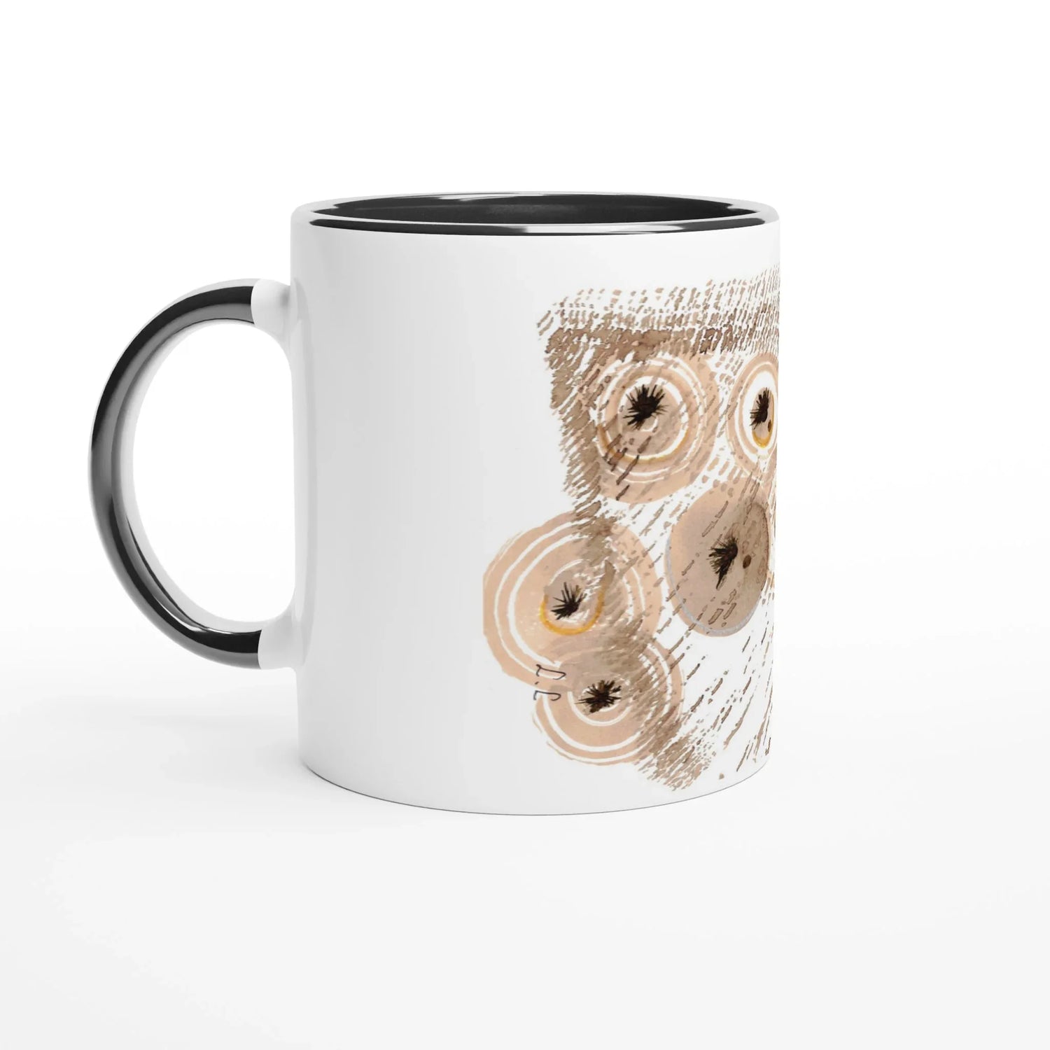 Mug en céramique blanche 325 ml Sables stellaires– Élégance, sécurité et durabilité - Laure Leprince - Artiste Peintre