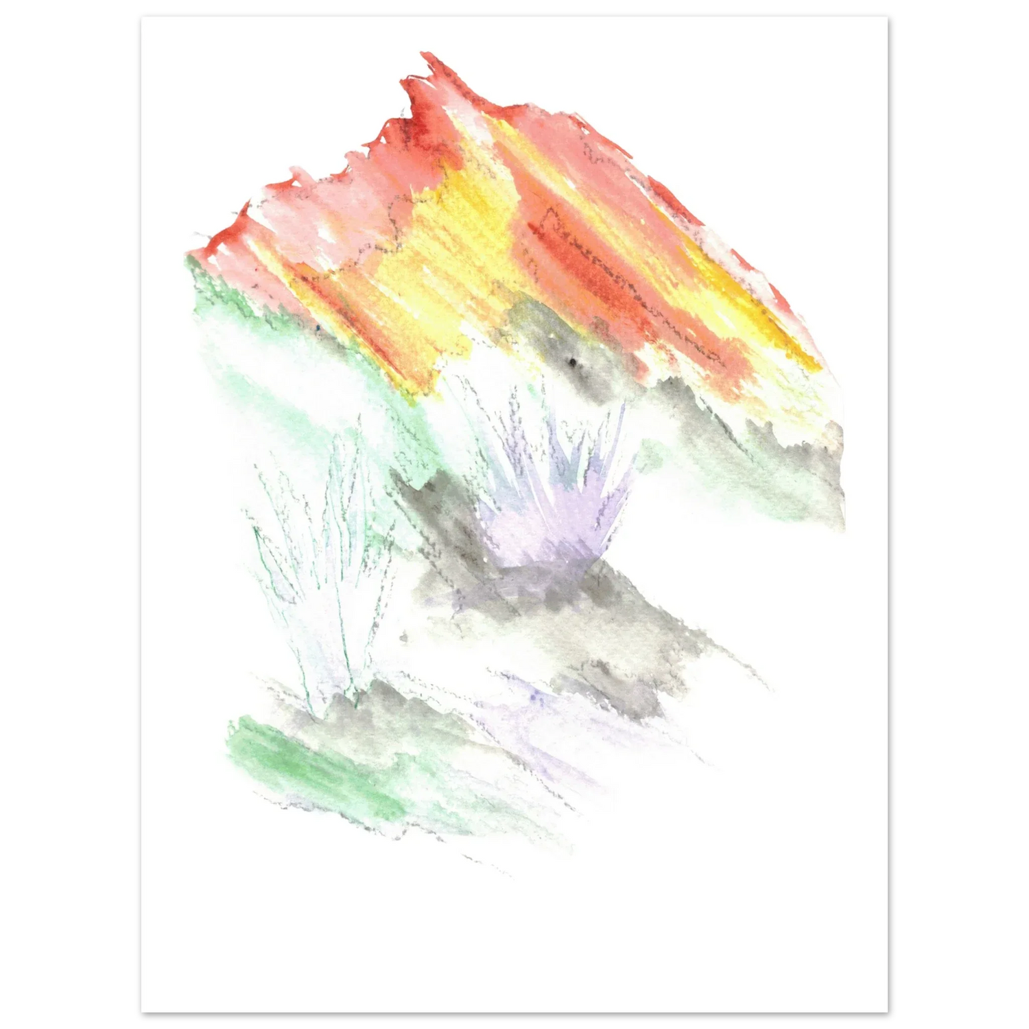 Affiche premium sur papier mat Lavander Drift – Art mural de qualité supérieure - Laure Leprince - Artiste Peintre