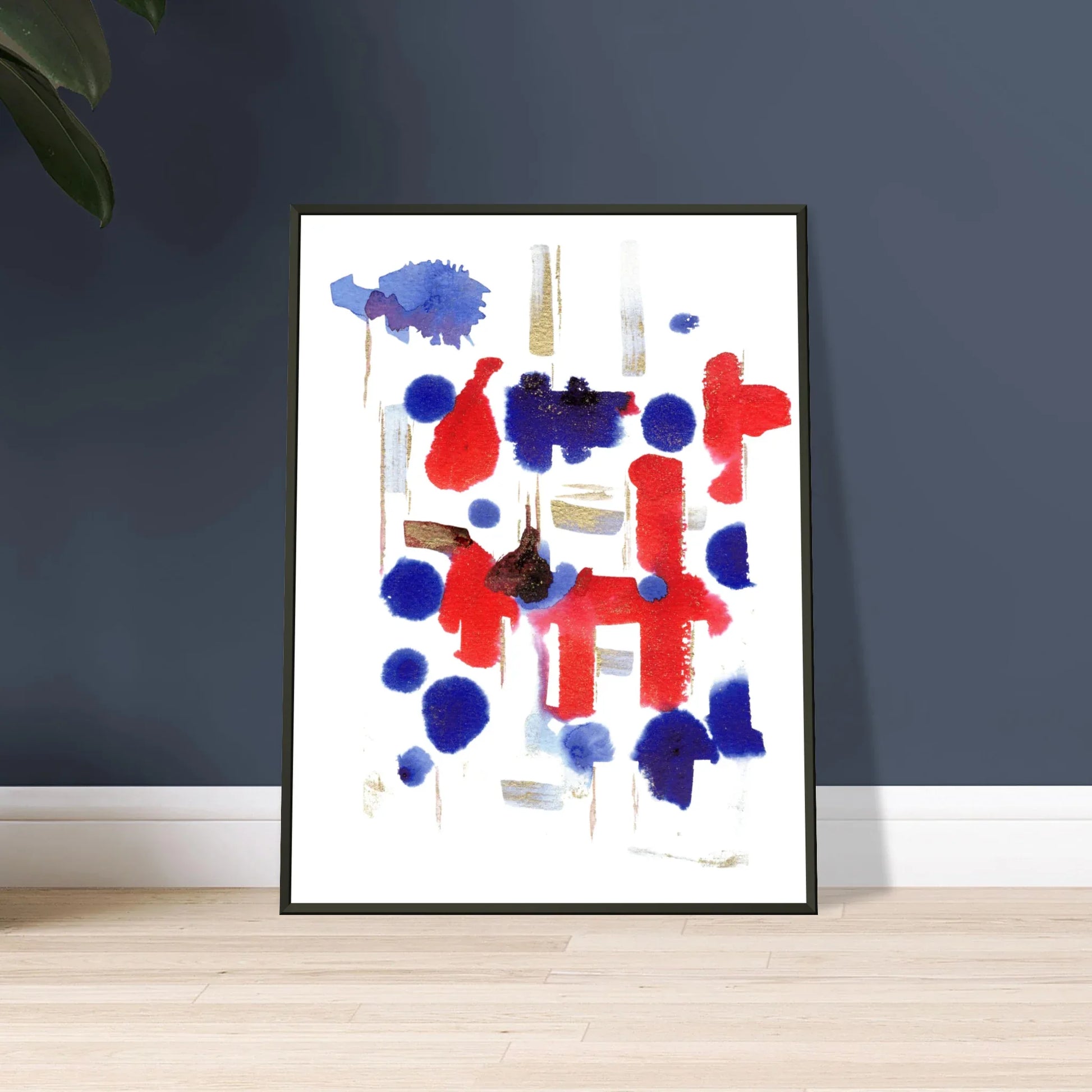 Classic Semi-Glossy Paper Metal Framed Poster Structure Carmine - Laure Leprince - Artiste Peintre