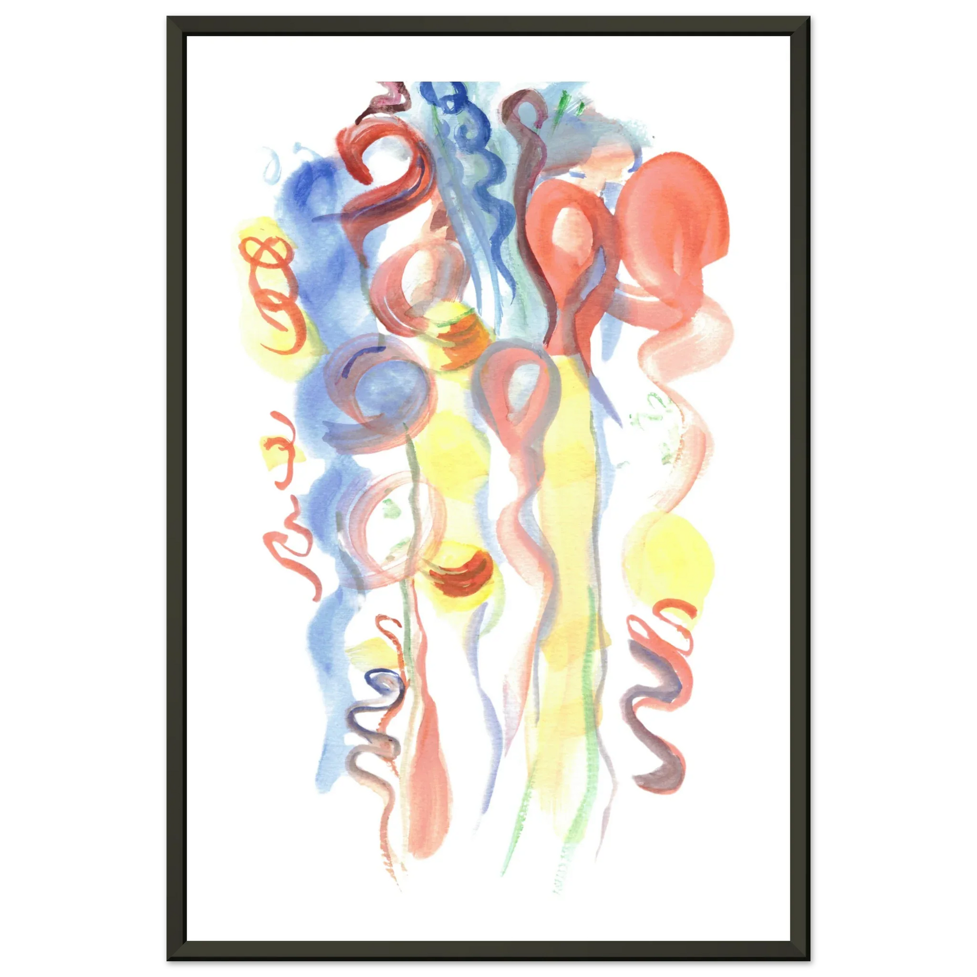 Classic Semi-Glossy Paper Metal Framed Poster Serpentins - Laure Leprince - Artiste Peintre