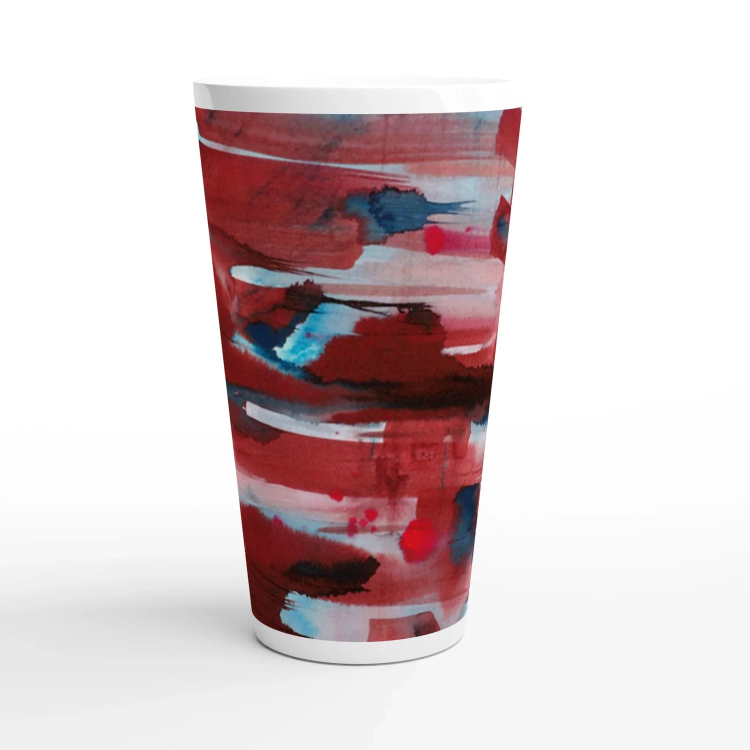 Mug à Latte en Céramique 500 ml Crimson Tower – Élégant, durable et brillant - Laure Leprince - Artiste Peintre