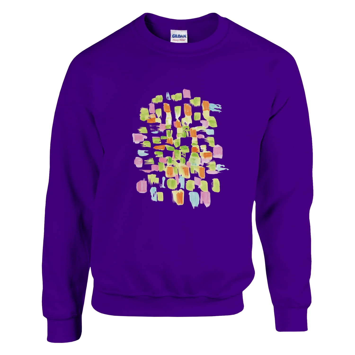 Sweatshirt Unisexe Classique Pastel Mosaic – Impression Artistique Multicolore - Laure Leprince - Artiste Peintre