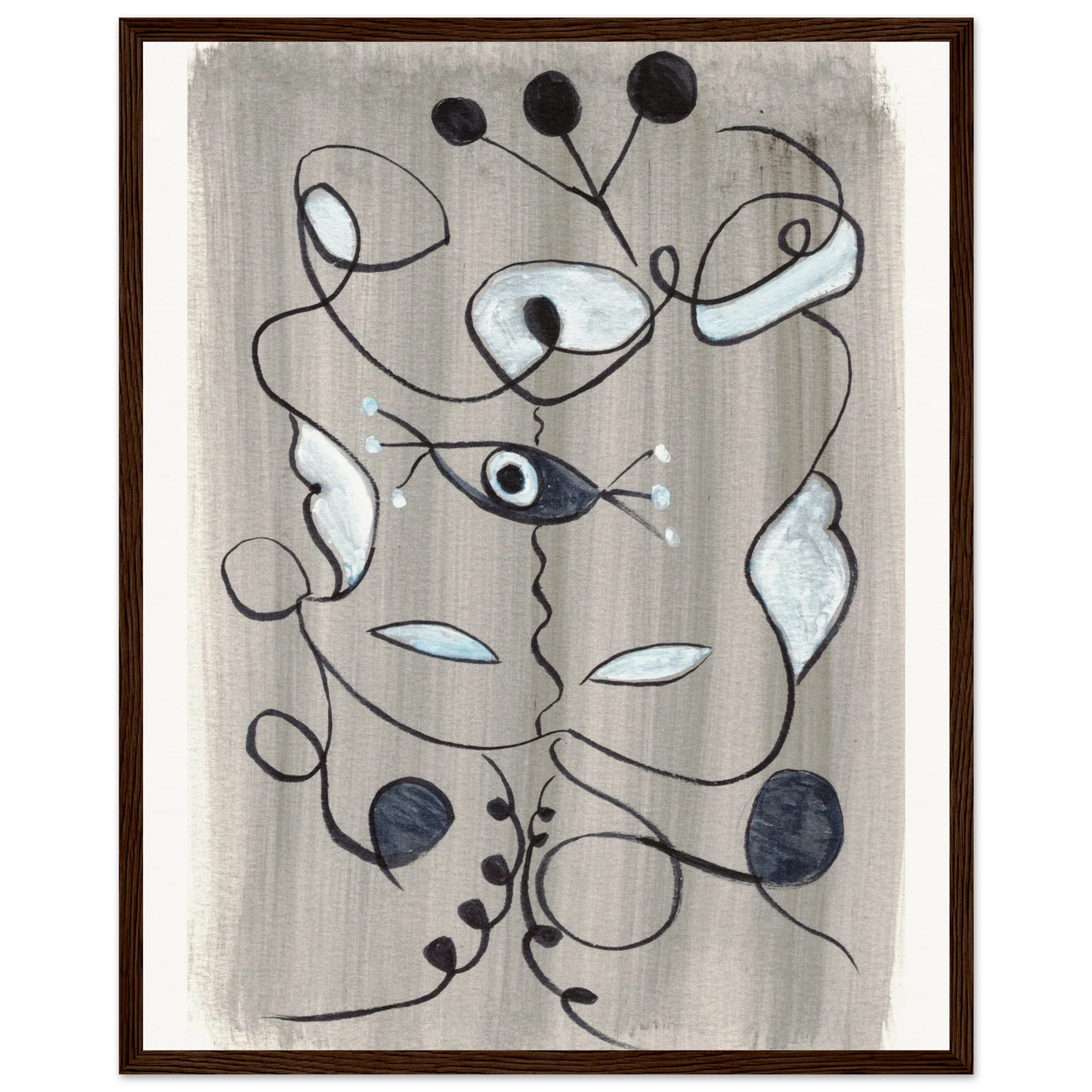 Affiche encadrée bois | Papier mat qualité musée | Aquarelle originale Laure Leprince - Laure Leprince - Artiste Peintre