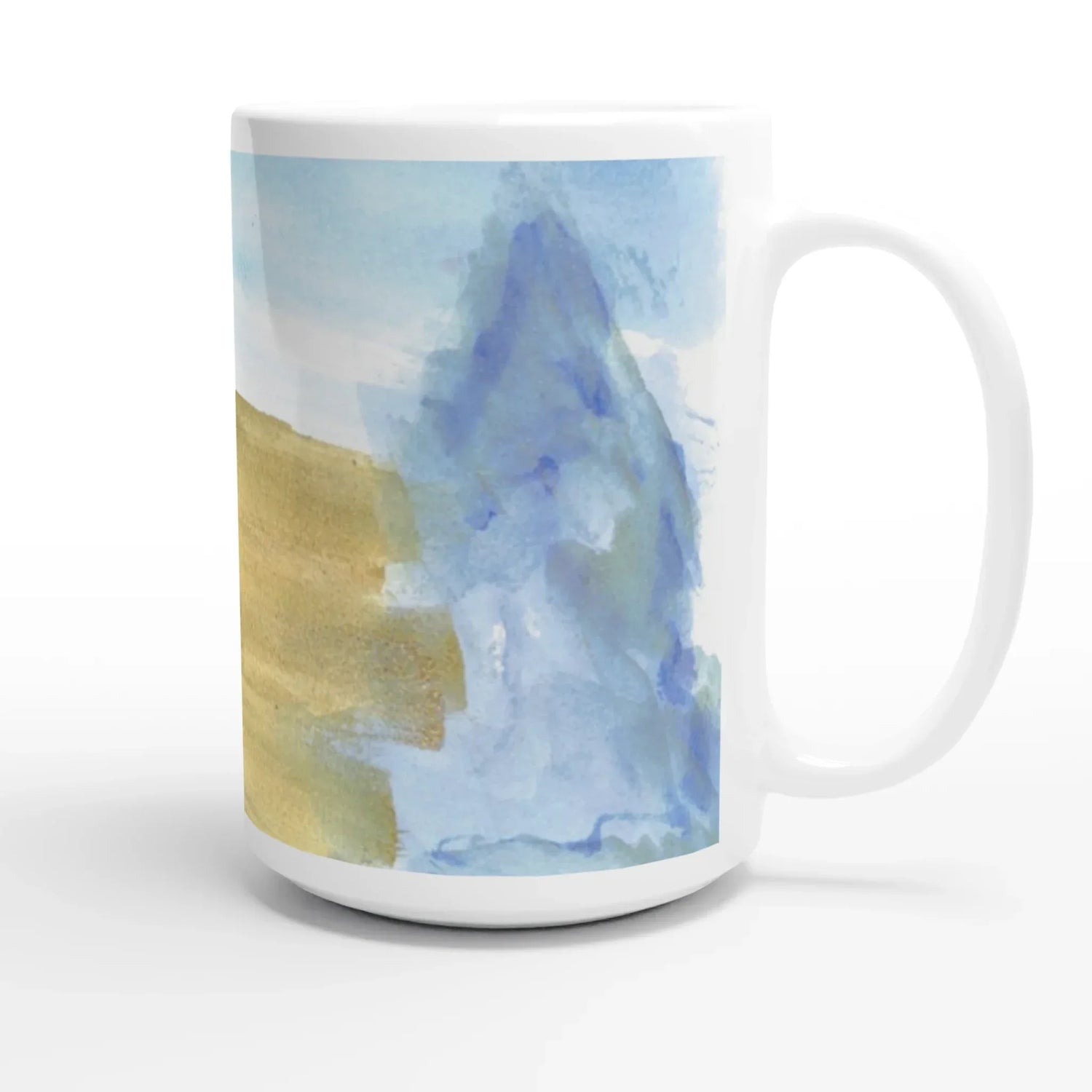 Mug en céramique blanche 44 Blue Horizon – Grand format, design et qualité durable - Laure Leprince - Artiste Peintre