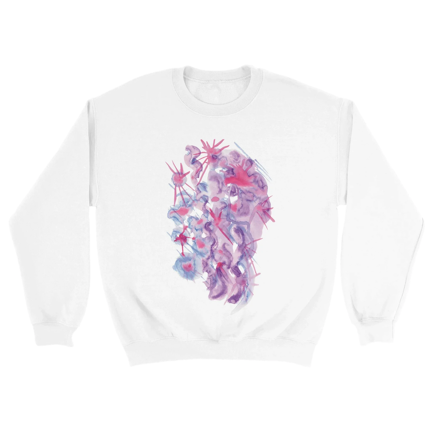 Sweatshirt Unisexe Classique Nebuleuse Pourpre – Impression Artistique Multicolore - Laure Leprince - Artiste Peintre
