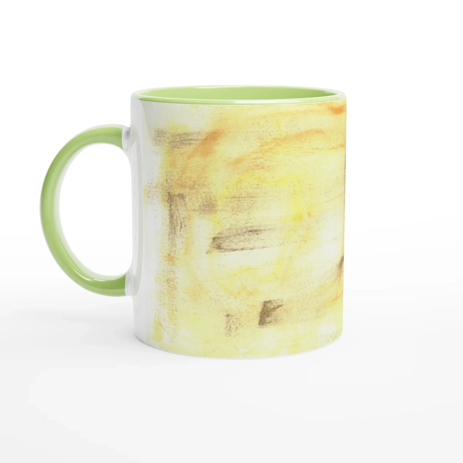 Mug 11oz - 325 ml - Ceramic Mug with Color Insiden Golden Haze - Laure Leprince - Artiste Peintre