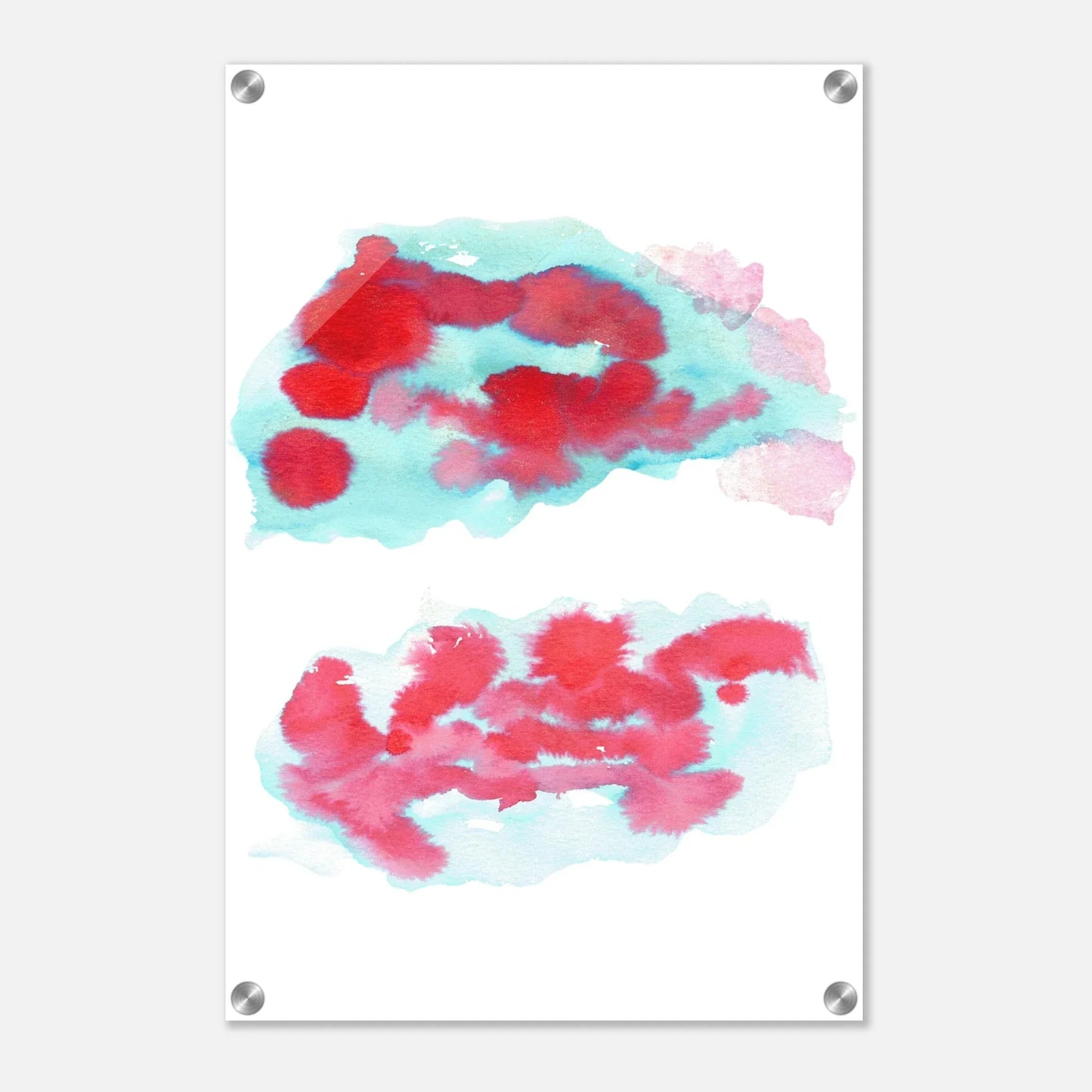 Impression sur acrylique brillante Brumes Carmin | Art contemporain par Laure Leprince - Laure Leprince - Artiste Peintre