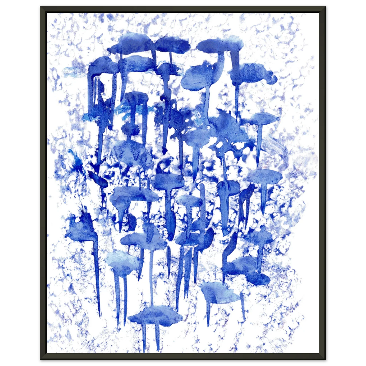 Classic Semi-Glossy Paper Metal Framed Poste Forêt Indigo - Laure Leprince - Artiste Peintre