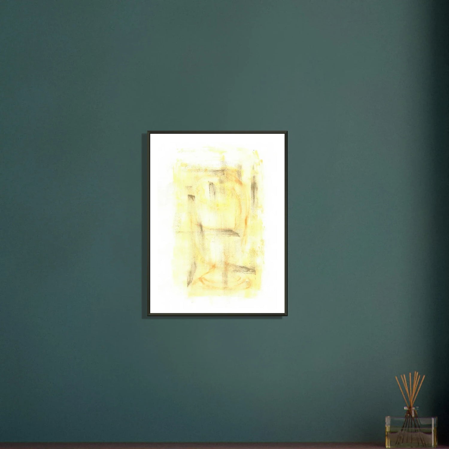 Classic Semi-Glossy Paper Metal Framed Post Golden Haze - Laure Leprince - Artiste Peintre