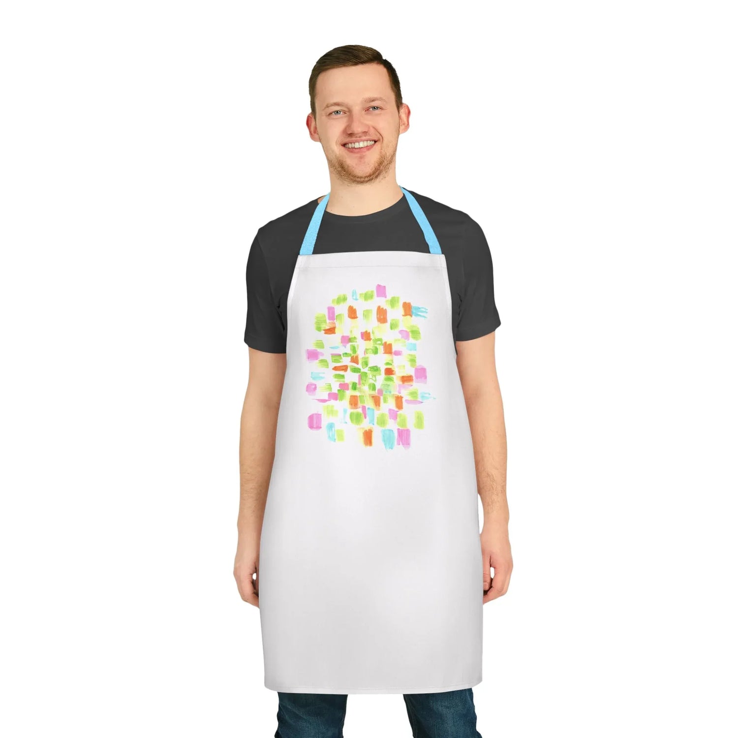 Abstract Apron Pastel Mosaic– Artistic Kitchen Chef Gift - Laure Leprince - Artiste Peintre