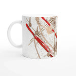 Mug en céramique blanche 325 ml avec intérieur coloré particules – Élégance et originalité au quotidien - Laure Leprince - Artiste Peintre