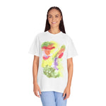 Abstract Eclosion Chromatique T-Shirt — Bright Watercolor Square Art Tee - Laure Leprince - Artiste Peintre