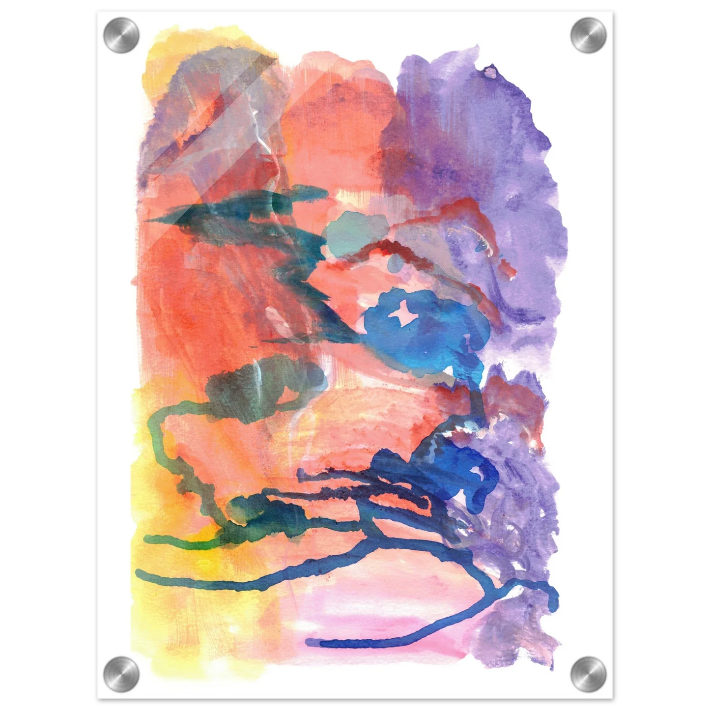 Impression sur acrylique brillante Neon Mirage| Art contemporain par Laure Leprince - Laure Leprince - Artiste Peintre
