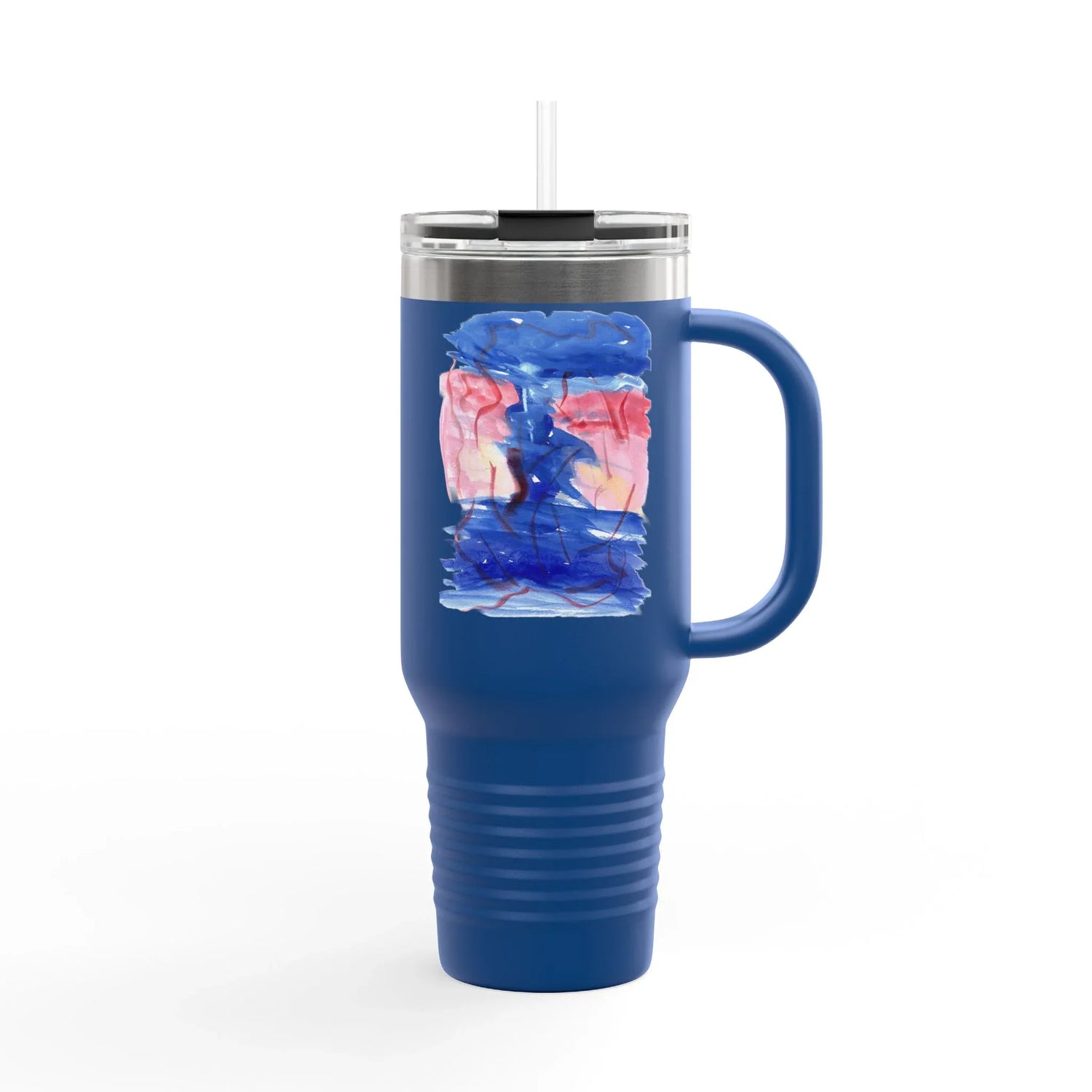 40oz Insulated Travel Mug – Midnight SirenWatercolor Design - Laure Leprince - Artiste Peintre