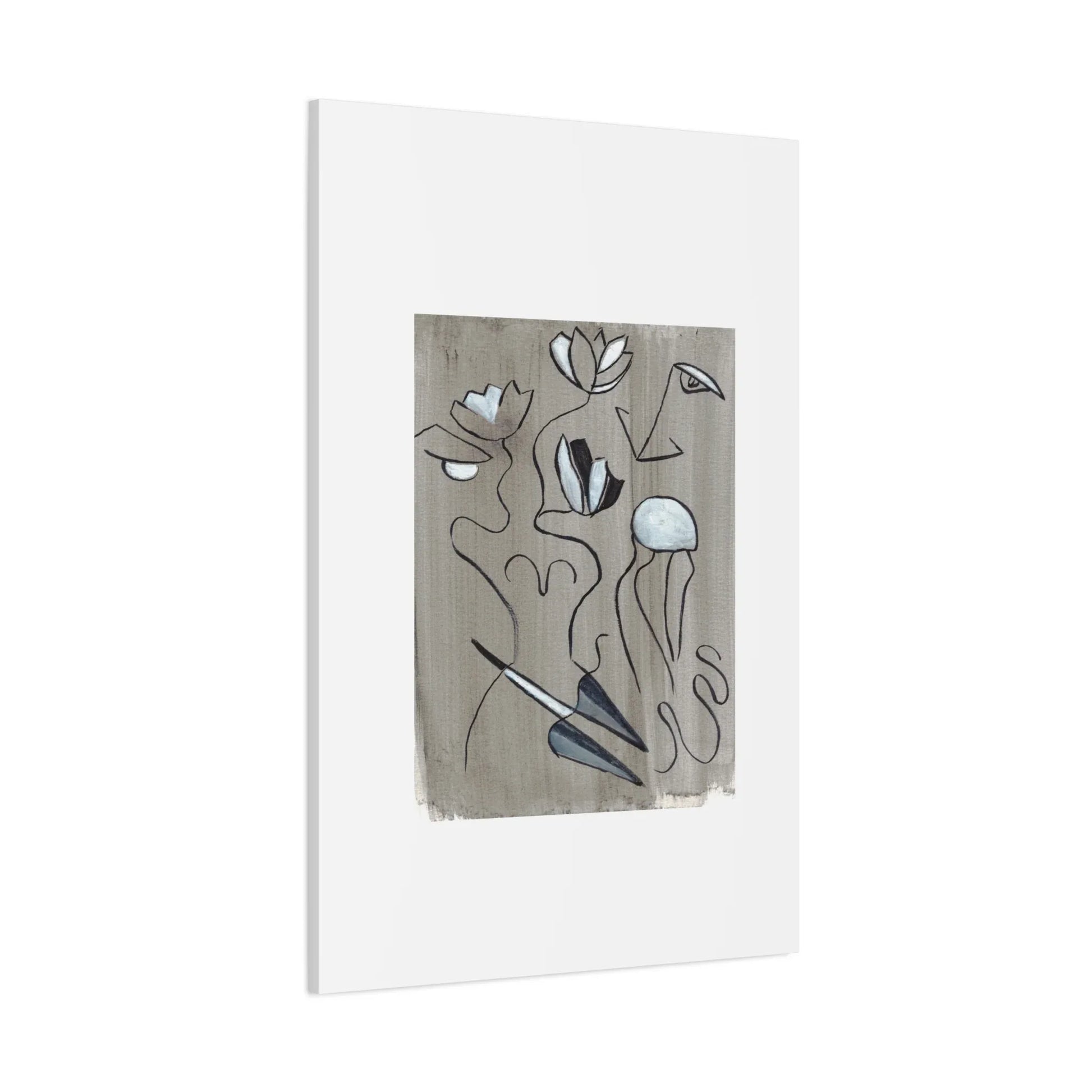 Abstract Femme Lotus Canvas Print — Modern Coastal Wall Art - Laure Leprince - Artiste Peintre