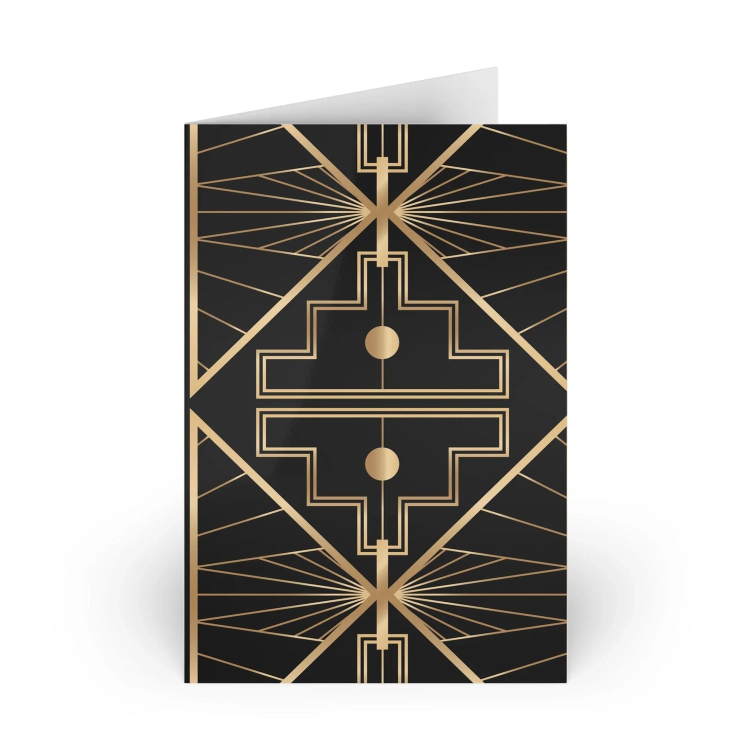 Art Deco Patterns #3 Leaf Greeting Card — Elegant Patterned Note Card - Laure Leprince - Artiste Peintre