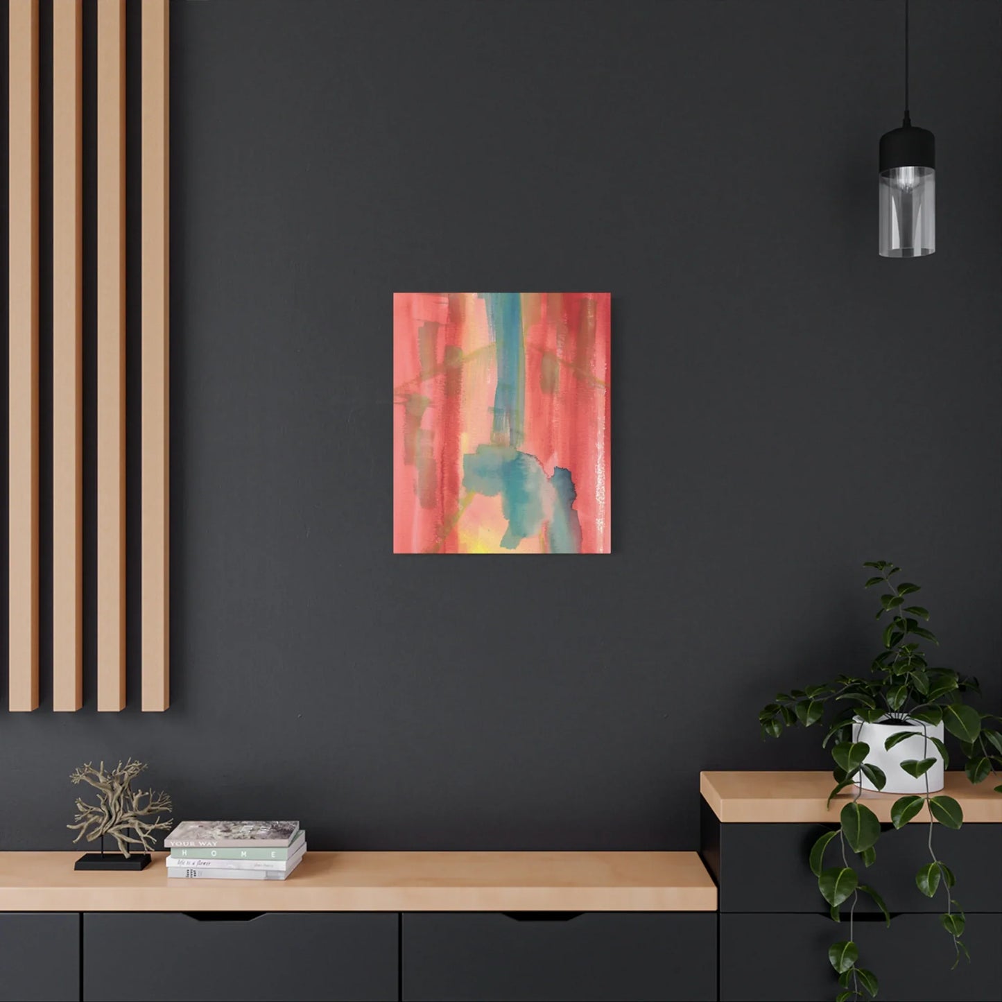 Abstract Watercolor Canvas Art Color Surge – Coastal Elegance & Sustainable Design - Laure Leprince - Artiste Peintre
