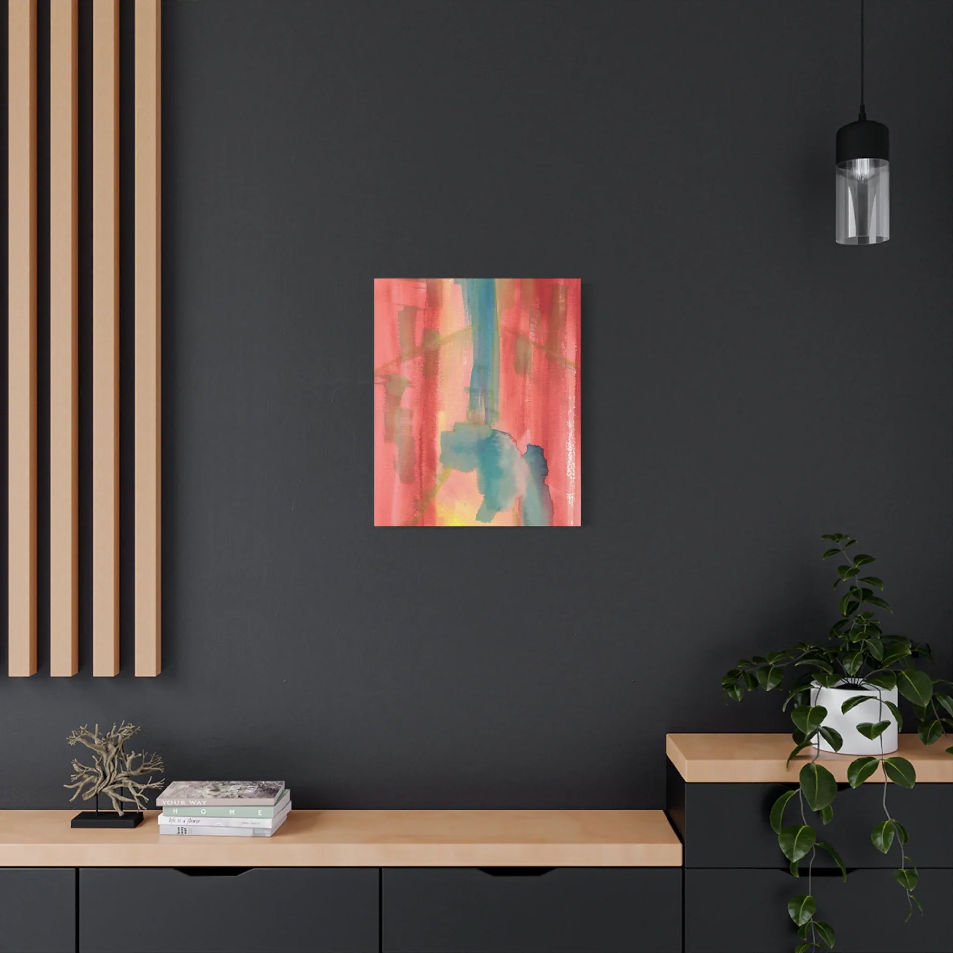 Abstract Watercolor Canvas Art Color Surge – Coastal Elegance & Sustainable Design - Laure Leprince - Artiste Peintre