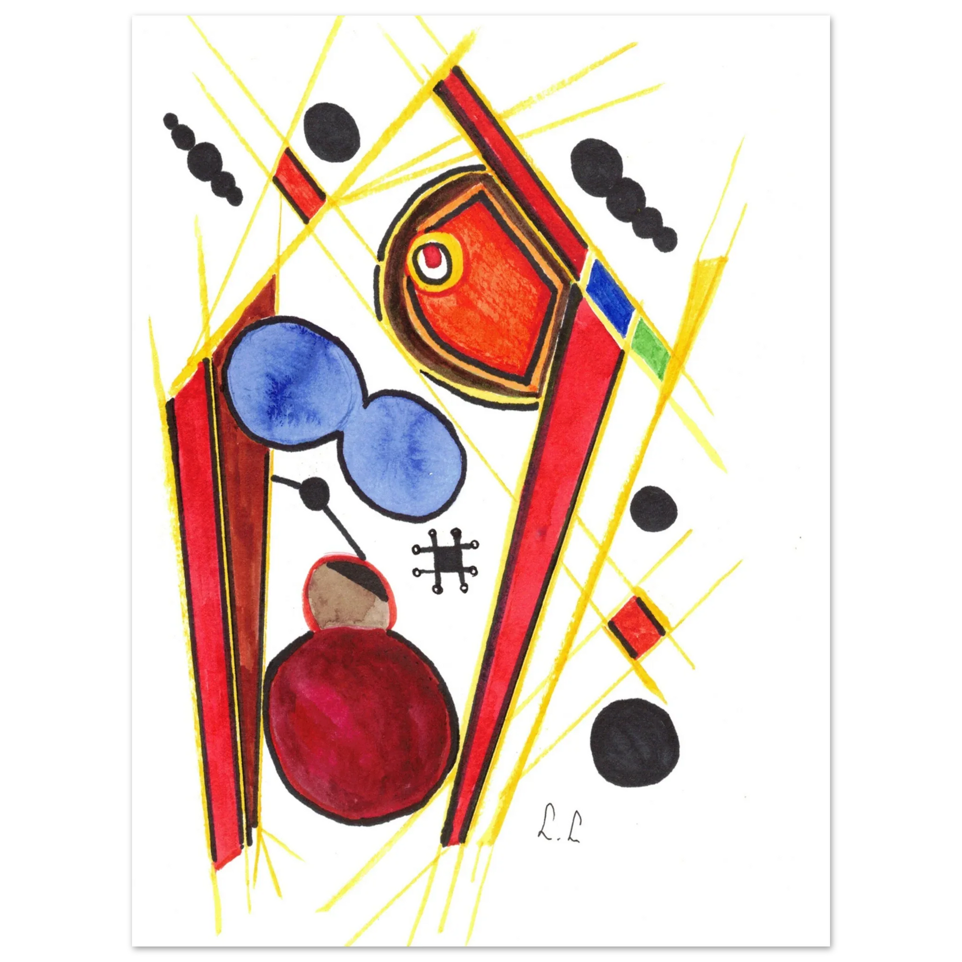 Affiche premium sur papier mat – Art mural de qualité supérieure - Laure Leprince - Artiste Peintre