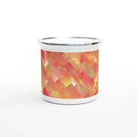 Mug en émail blanc 35 cl Sunset Ember – Léger, vintage et résistant - Laure Leprince - Artiste Peintre