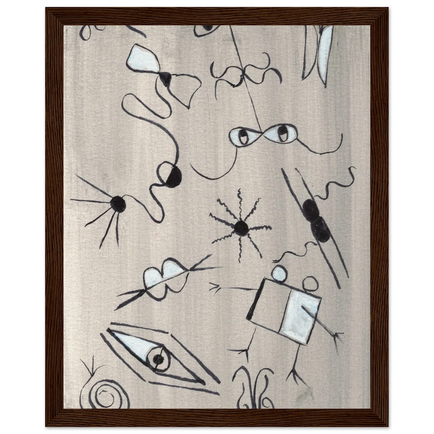 Affiche encadrée bois | Papier mat qualité musée | Aquarelle originale Laure Leprince - Laure Leprince - Artiste Peintre