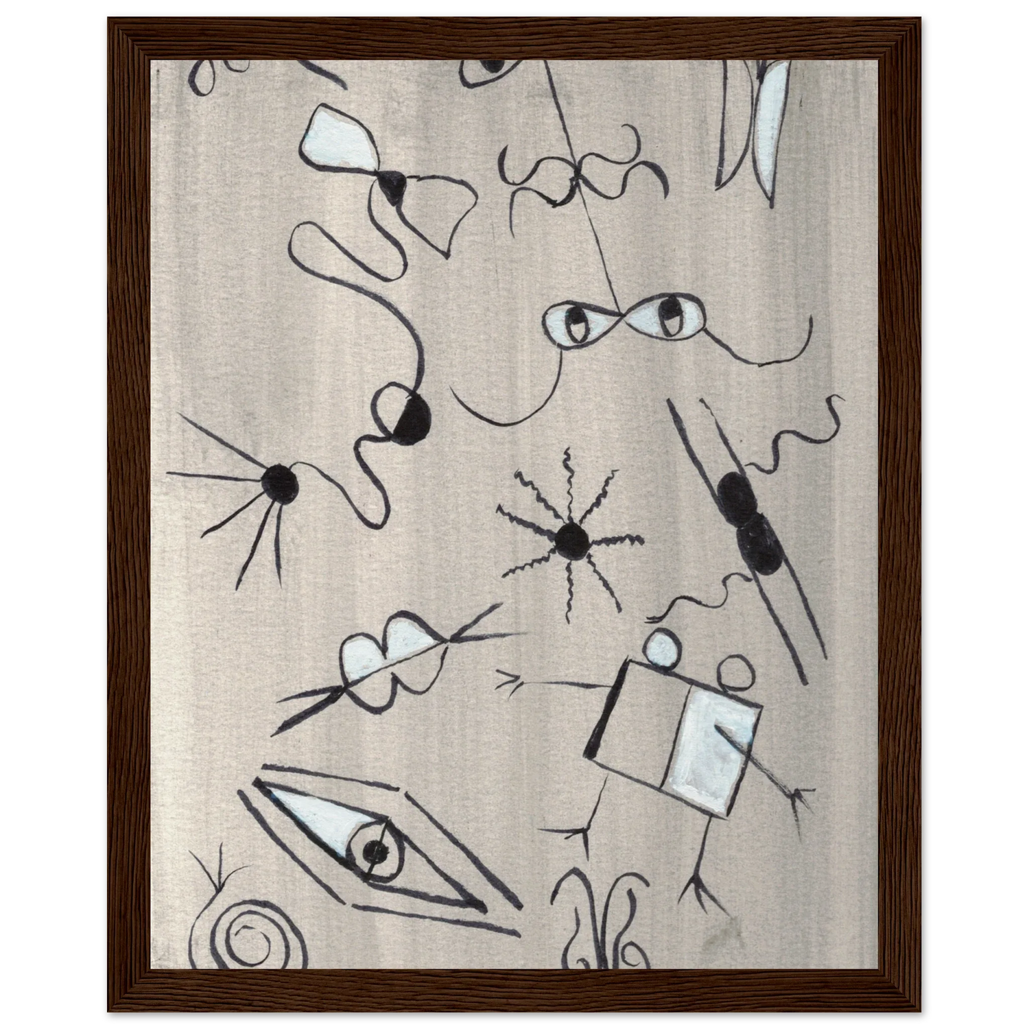 Affiche encadrée bois | Papier mat qualité musée | Aquarelle originale Laure Leprince - Laure Leprince - Artiste Peintre