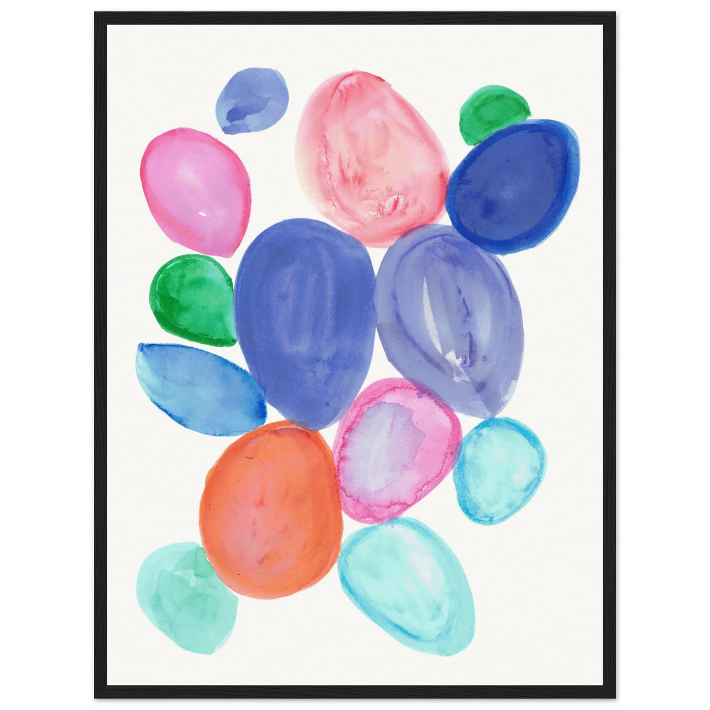 Museum-Quality Matte Paper Wooden Framed Poste Galets Chromatiques - Laure Leprince - Artiste Peintre