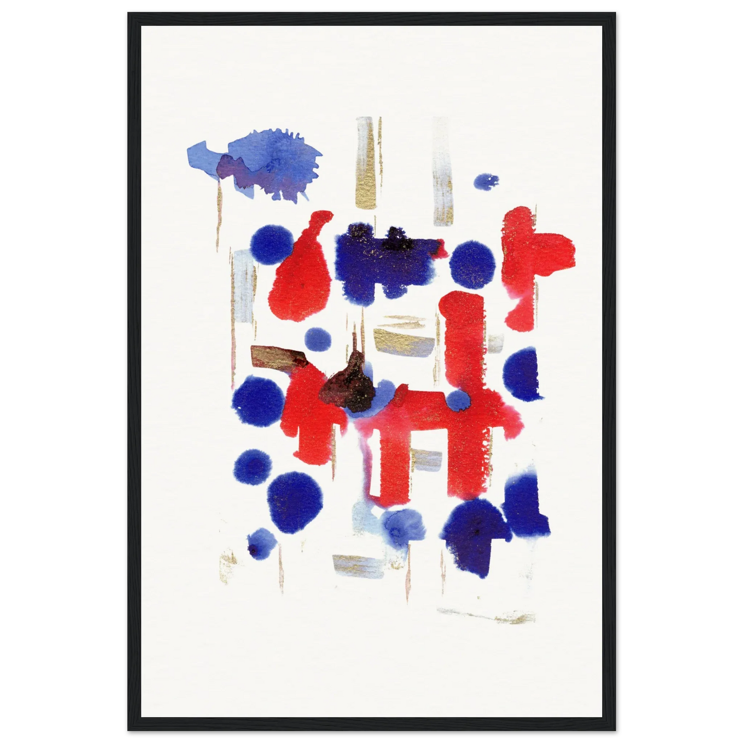 Affiche Encadrée Museum-Quality Matte Paper Wooden Framed Structure Carmine - Laure Leprince - Artiste Peintre