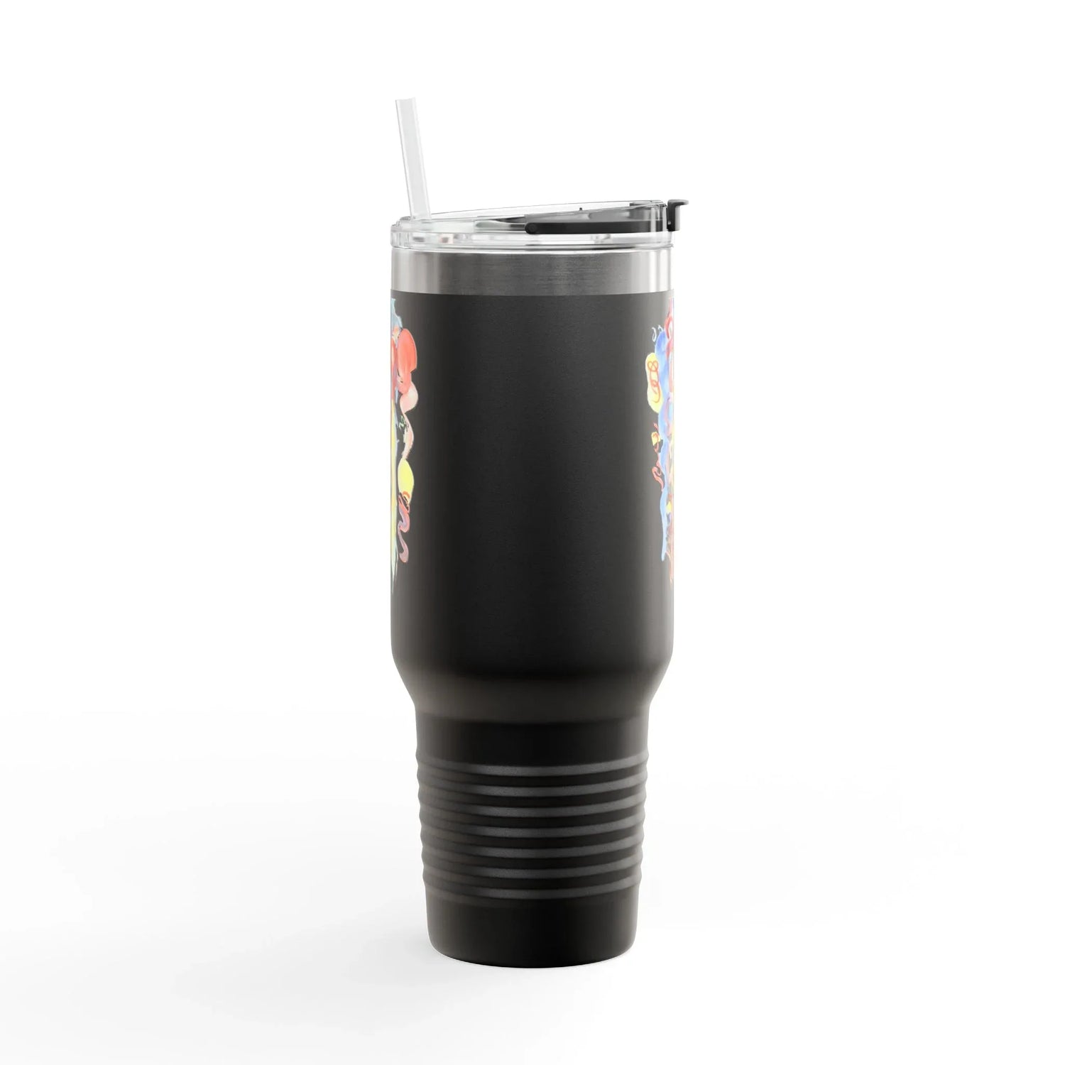 40oz Insulated Travel Mug – Les Serpentins Watercolor Design - Laure Leprince - Artiste Peintre
