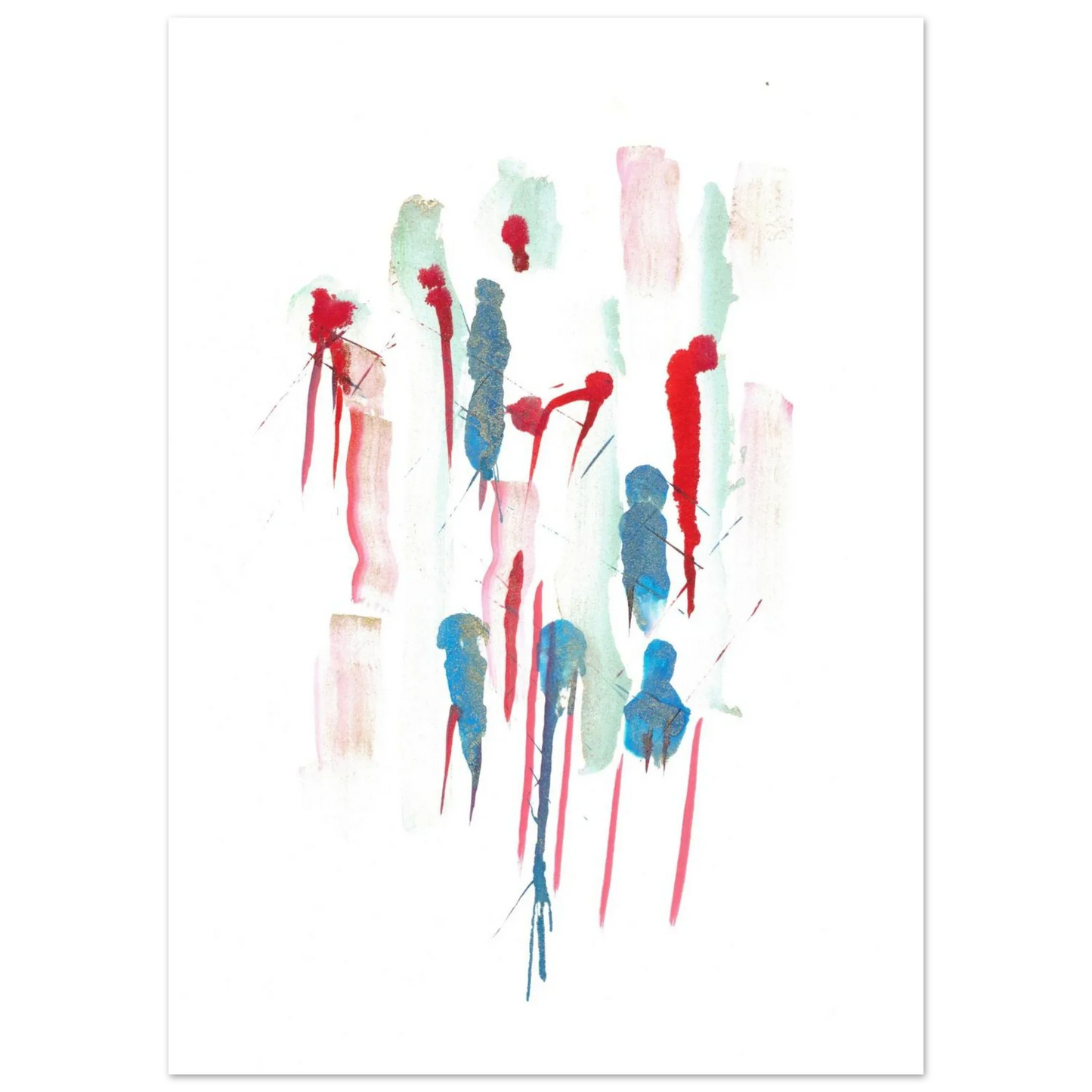 Premium Matte Paper Poster Aquarelle Originale RDJ3-9 - Laure Leprince - Artiste Peintre