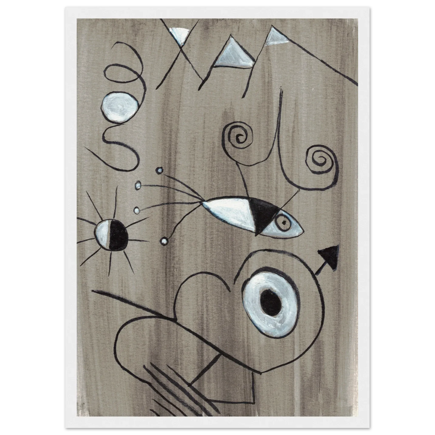 Affiche encadrée bois | Papier mat qualité musée | Aquarelle originale Laure Leprince - Laure Leprince - Artiste Peintre