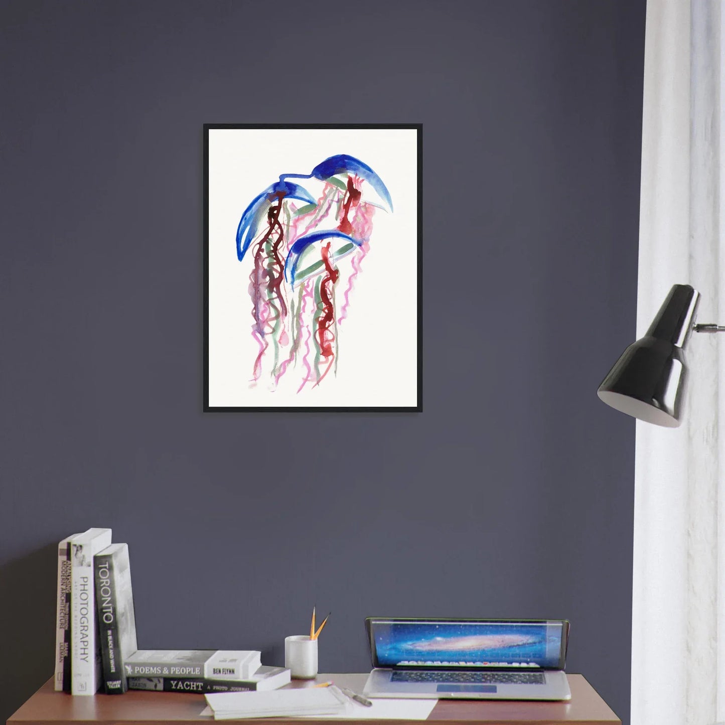 Affiche Encadrée Museum-Quality Matte Paper Wooden Framed Coral Dance - Laure Leprince - Artiste Peintre