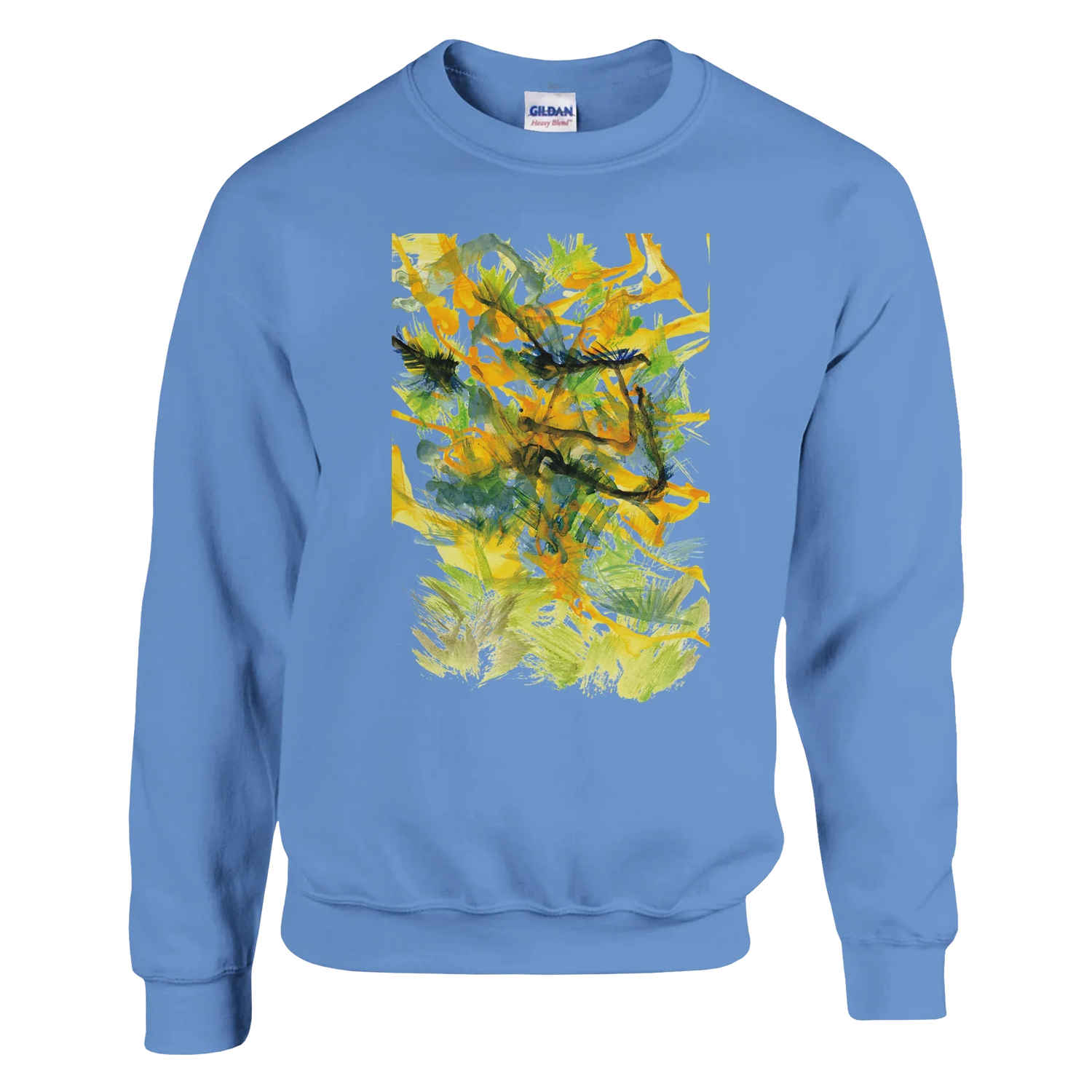Sweatshirt Unisexe Classique Tempête Solaire – Impression Artistique Multicolore | Premium Cotton Blend - Laure Leprince - Artiste Peintre