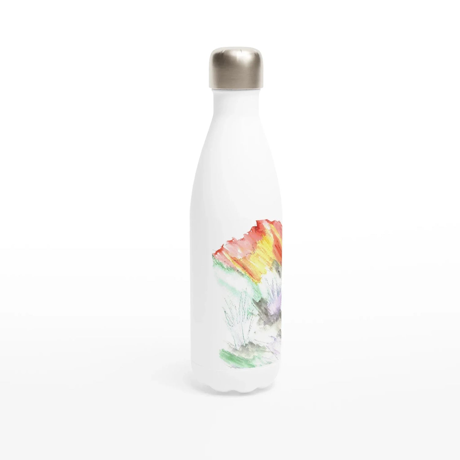 Bouteille isotherme en acier inoxydable 500 ml – Design artistique exclusif Lavander Drift - Laure Leprince - Artiste Peintre