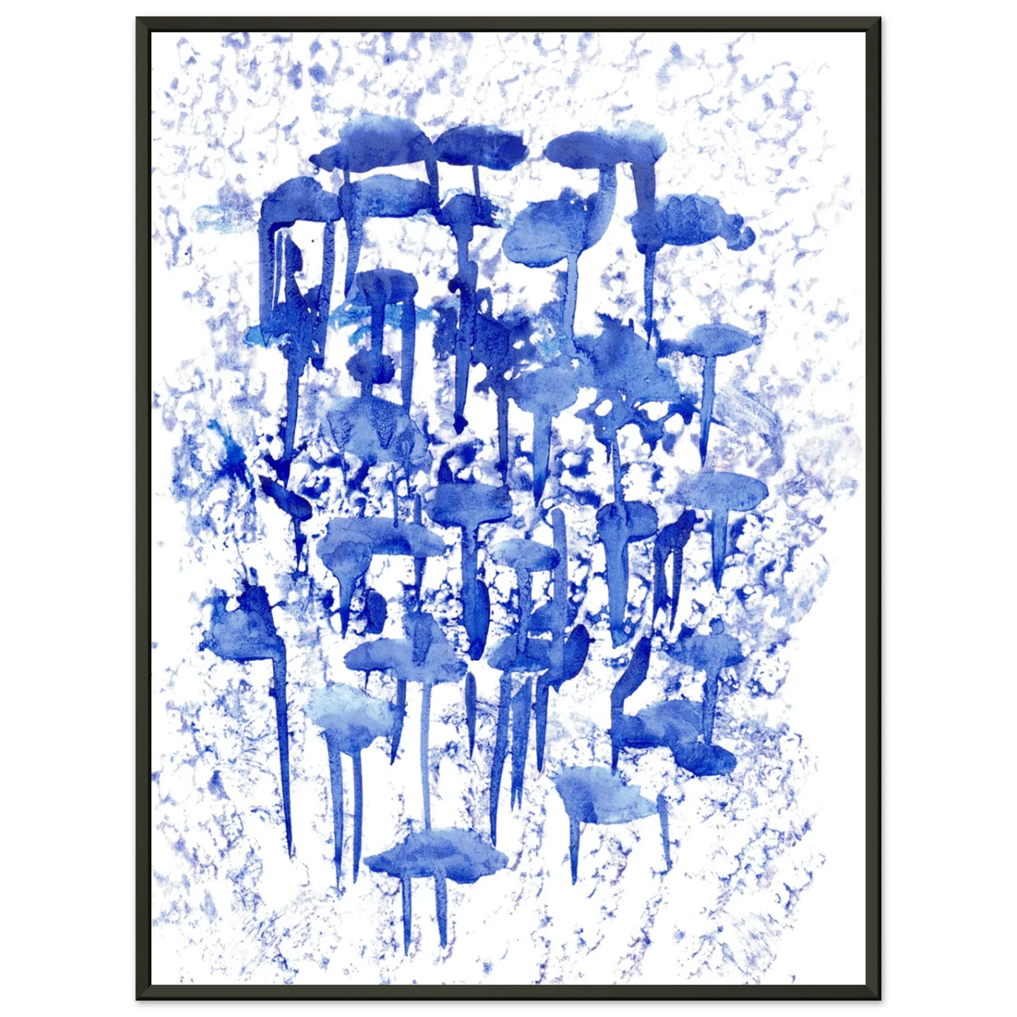 Classic Semi-Glossy Paper Metal Framed Poste Forêt Indigo - Laure Leprince - Artiste Peintre