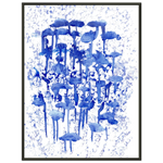 Classic Semi-Glossy Paper Metal Framed Poste Forêt Indigo - Laure Leprince - Artiste Peintre