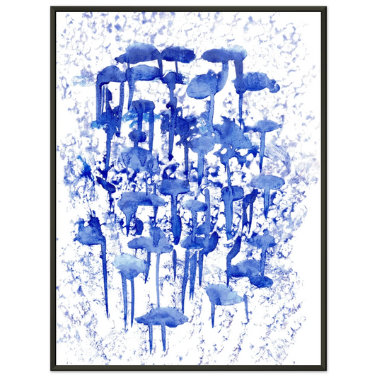 Classic Semi-Glossy Paper Metal Framed Poste Forêt Indigo - Laure Leprince - Artiste Peintre