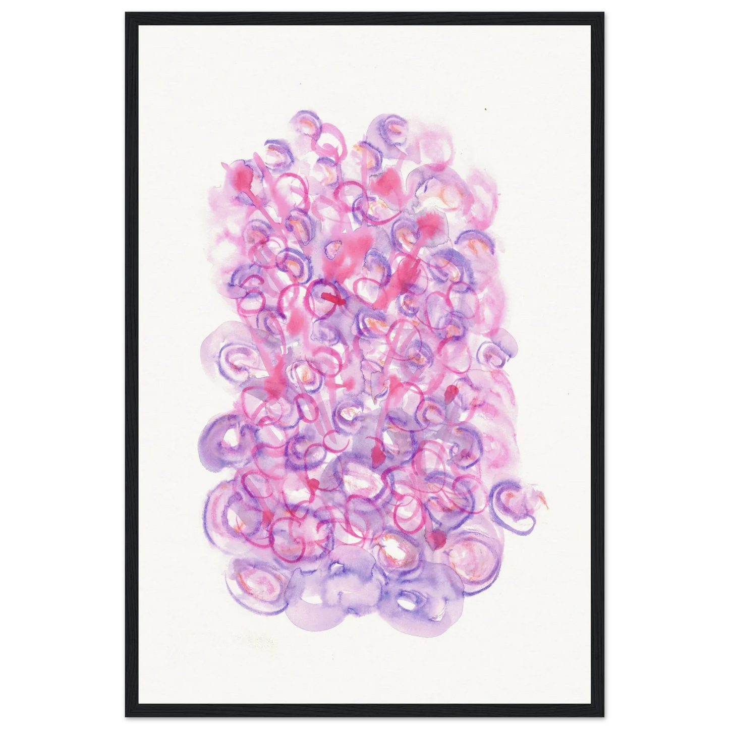Affiche Encadrée Museum-Quality Matte Paper Wooden Framed Floraison Intime - Laure Leprince - Artiste Peintre