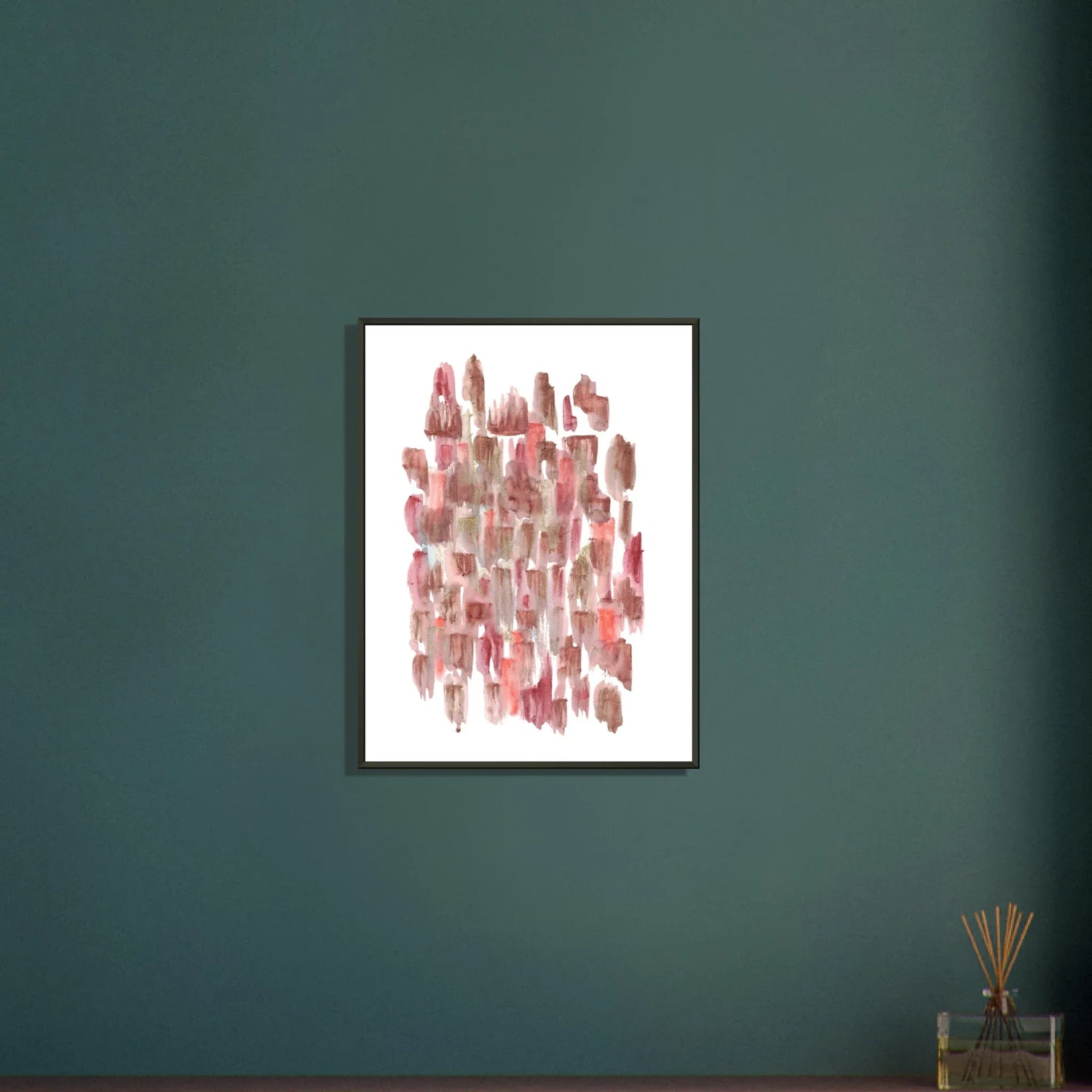 Classic Semi-Glossy Paper Metal Framed Poste Terracotta Waves - Laure Leprince - Artiste Peintre