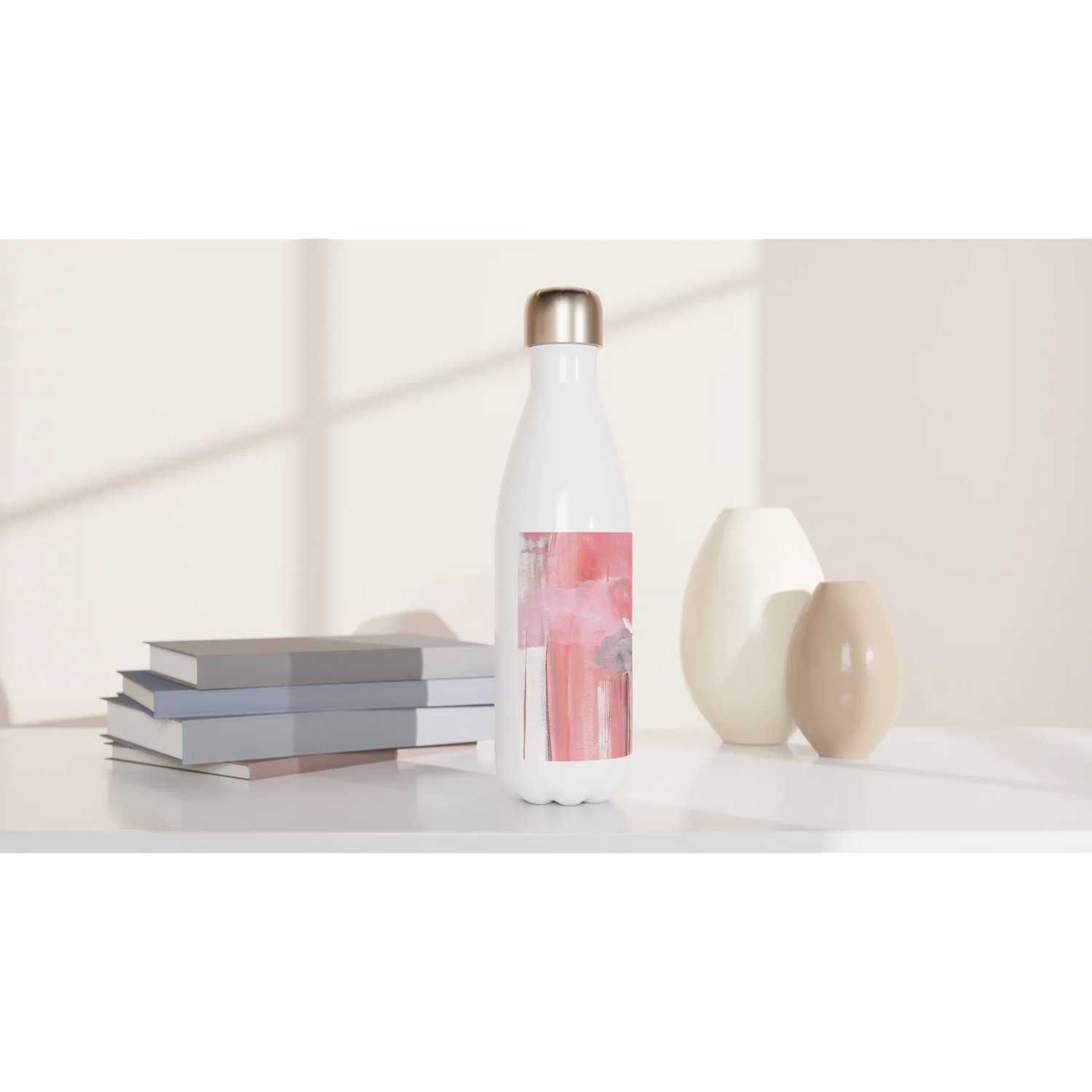 Bouteille isotherme en acier inoxydable 500 ml Blush Cascade – Design artistique exclusif - Laure Leprince - Artiste Peintre