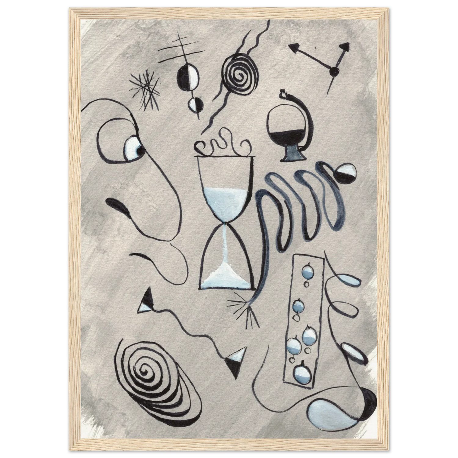 Affiche encadrée bois | Papier mat qualité musée | Aquarelle originale Laure Leprince - Laure Leprince - Artiste Peintre