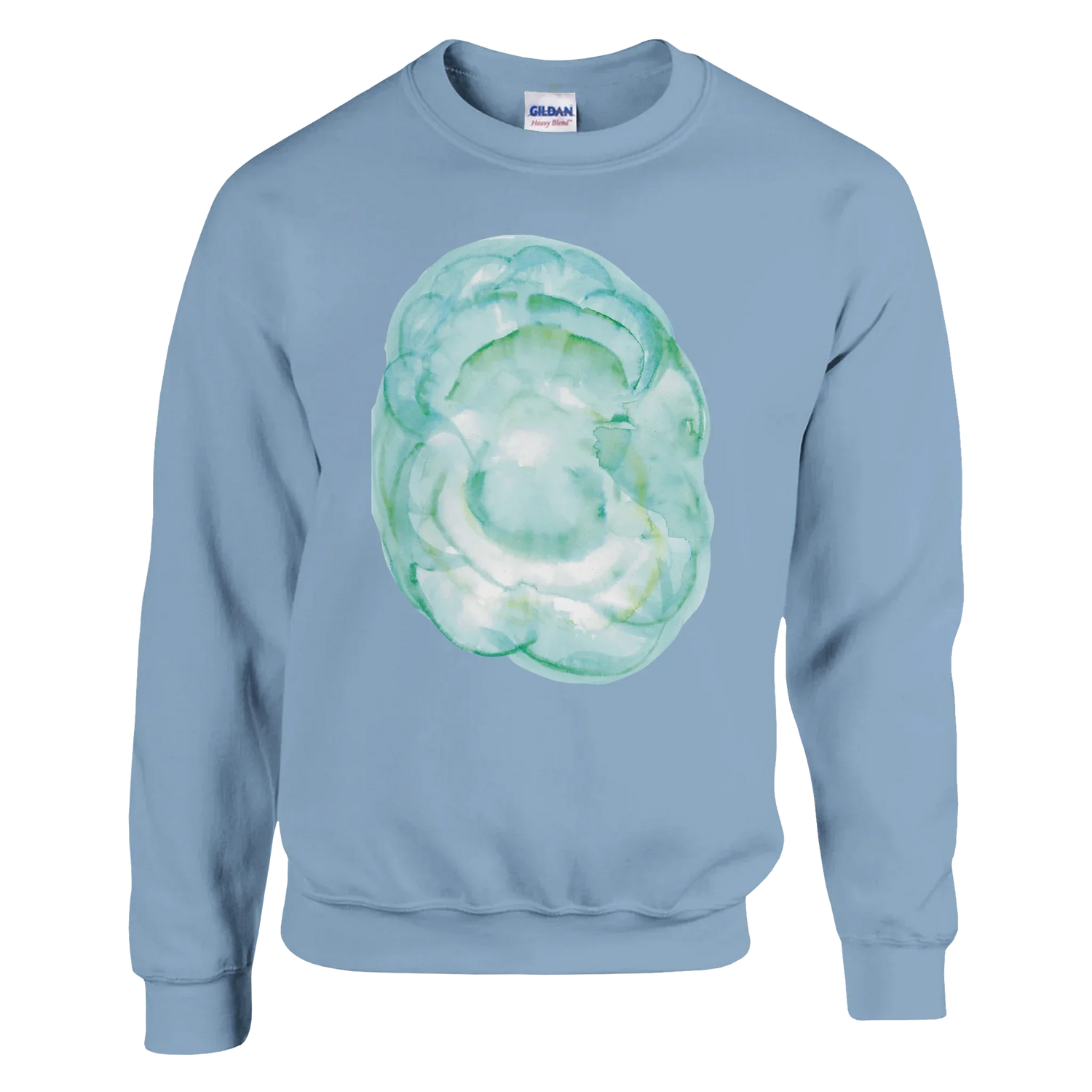Sweatshirt Unisexe Classique Aqua Bloom – Impression Artistique Multicolore - Laure Leprince - Artiste Peintre