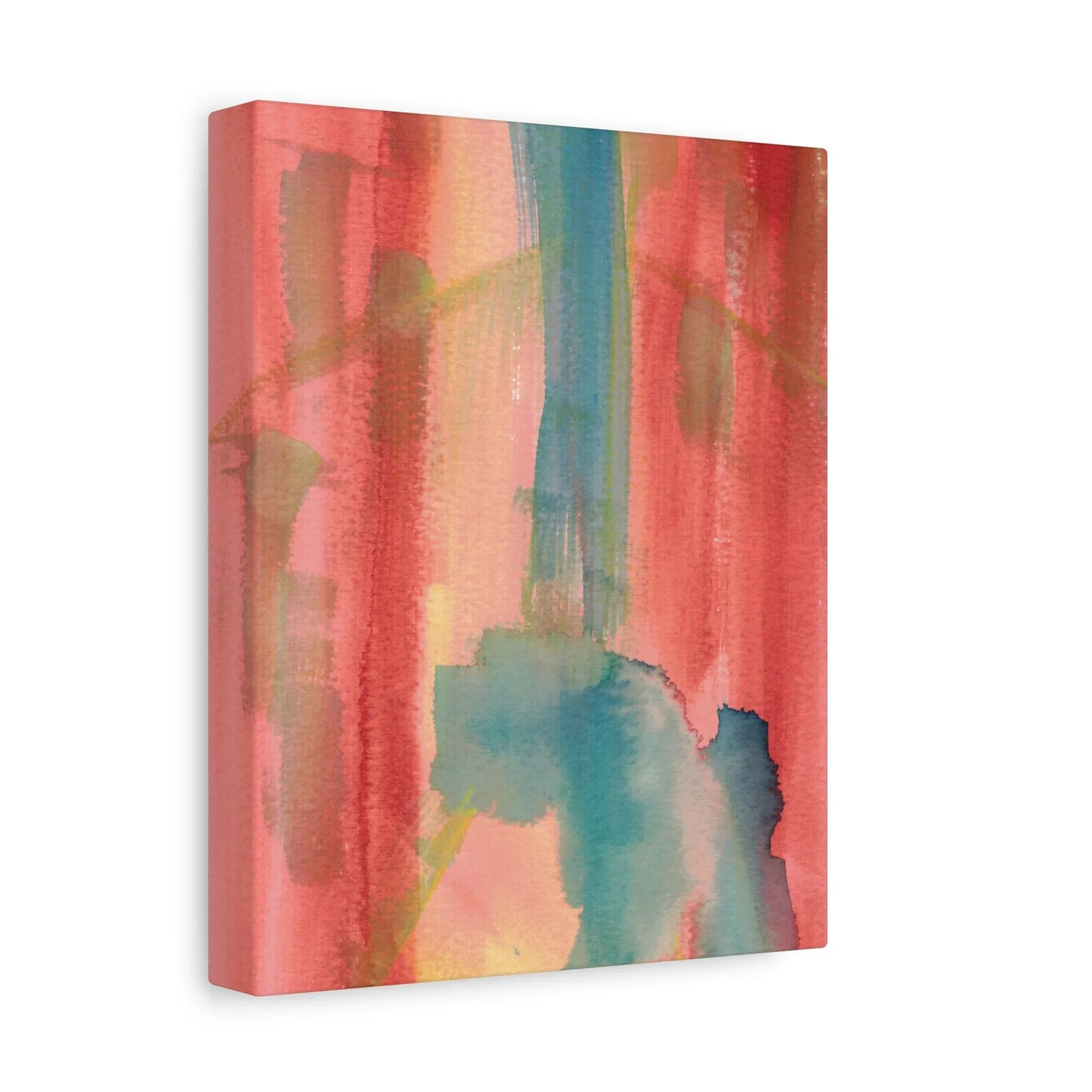 Abstract Watercolor Canvas Art Color Surge – Coastal Elegance & Sustainable Design - Laure Leprince - Artiste Peintre