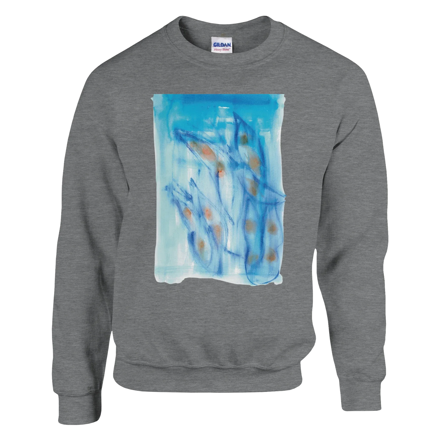 Sweatshirt Unisexe Classique Blue Sprouts – Impression Artistique Multicolore - Laure Leprince - Artiste Peintre