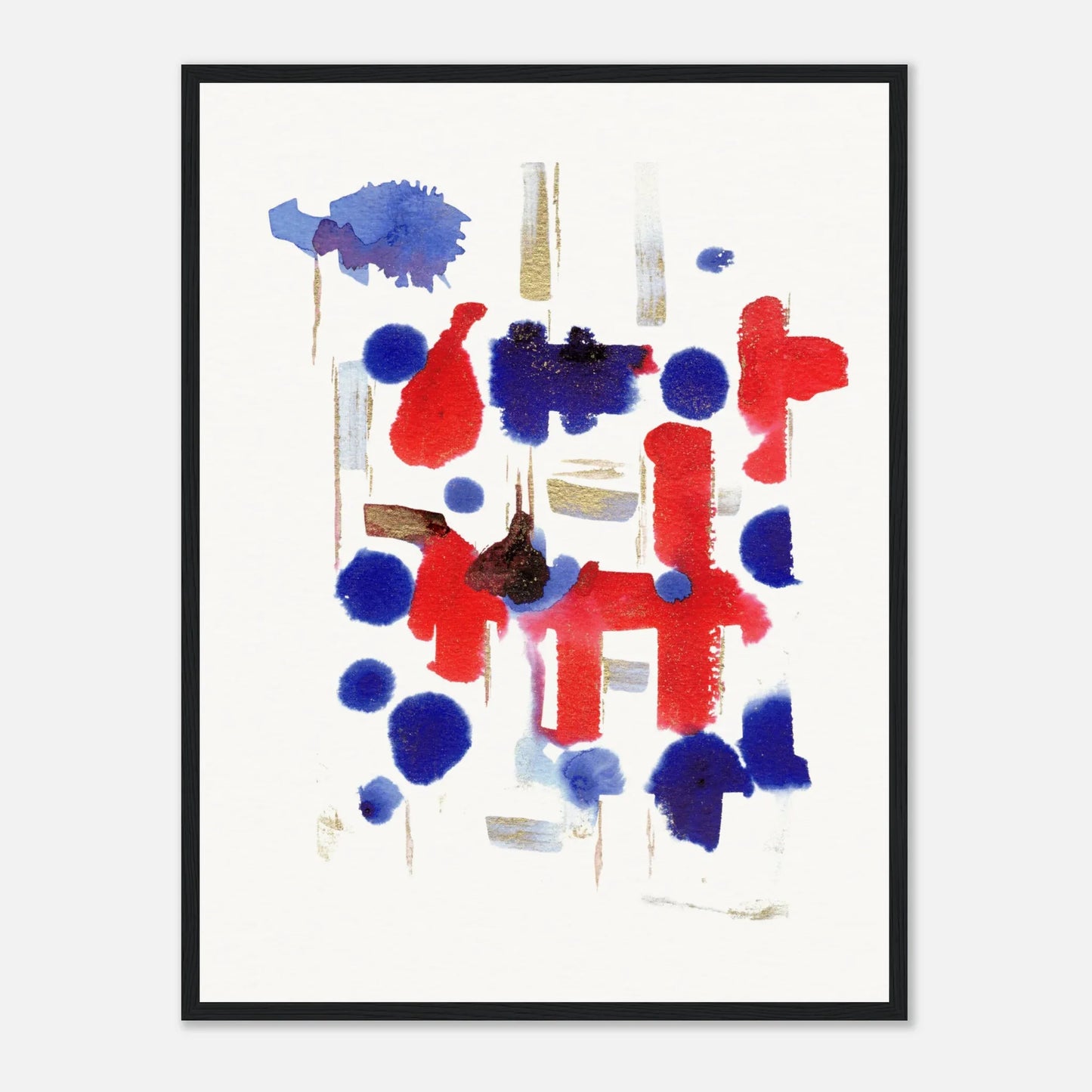 Affiche Encadrée Museum-Quality Matte Paper Wooden Framed Structure Carmine - Laure Leprince - Artiste Peintre