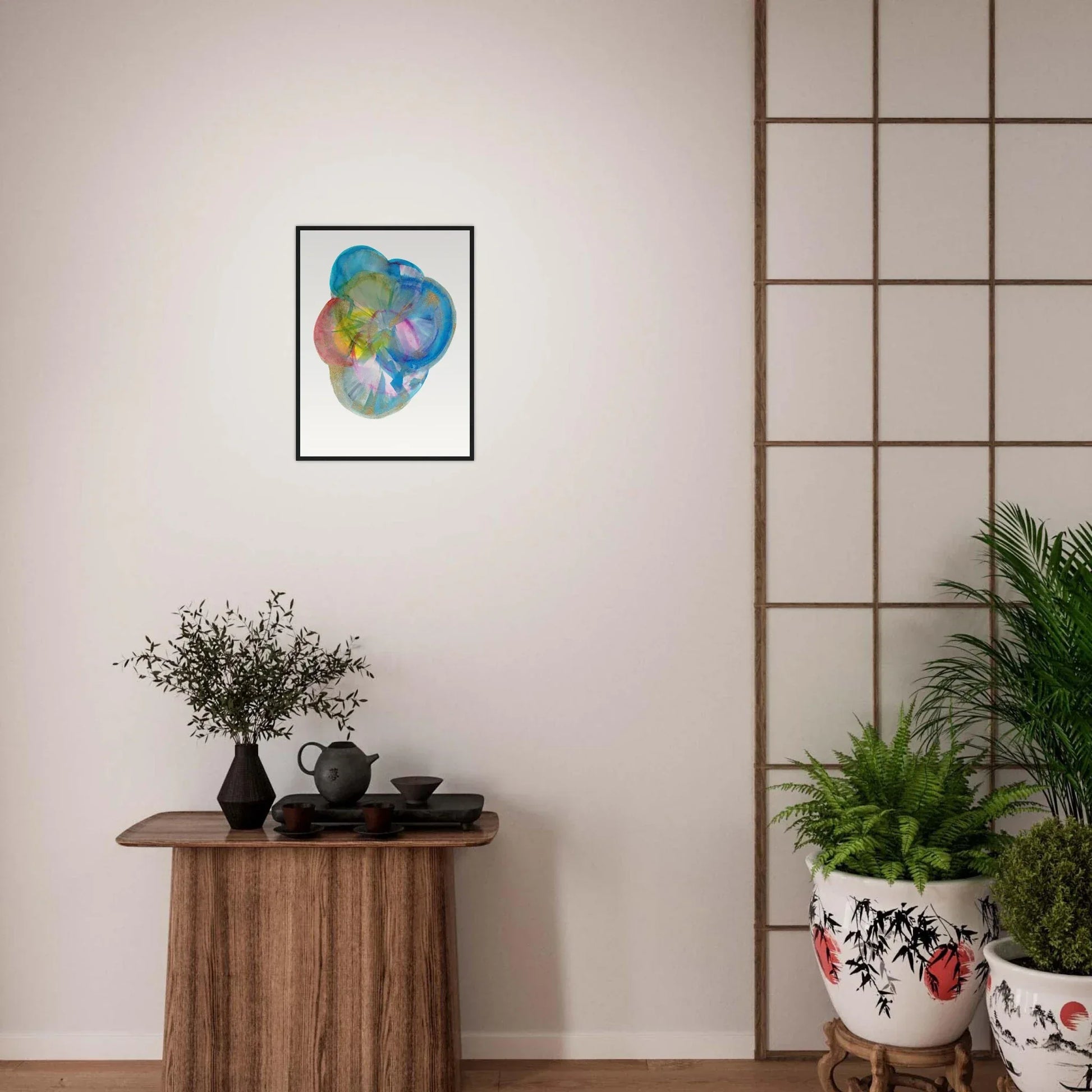 Affiche Encadrée Museum-Quality Matte Paper Wooden Framed Crystal Bloom - Laure Leprince - Artiste Peintre