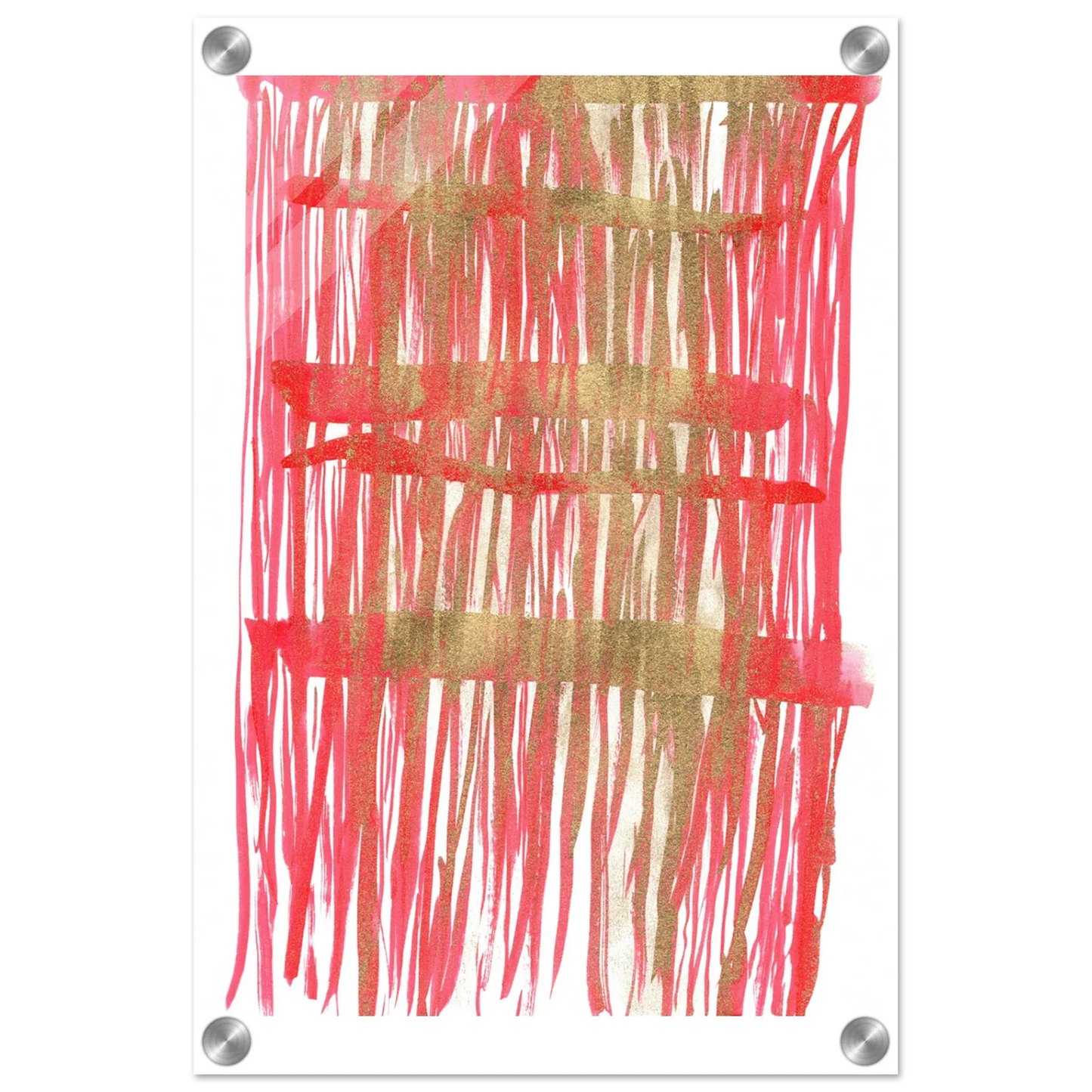 Impression sur acrylique brillante Red Waves | Art contemporain par Laure Leprince - Laure Leprince - Artiste Peintre