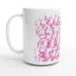 Mug en céramique blanche 44 Pink Waves – Grand format, design et qualité durable - Laure Leprince - Artiste Peintre