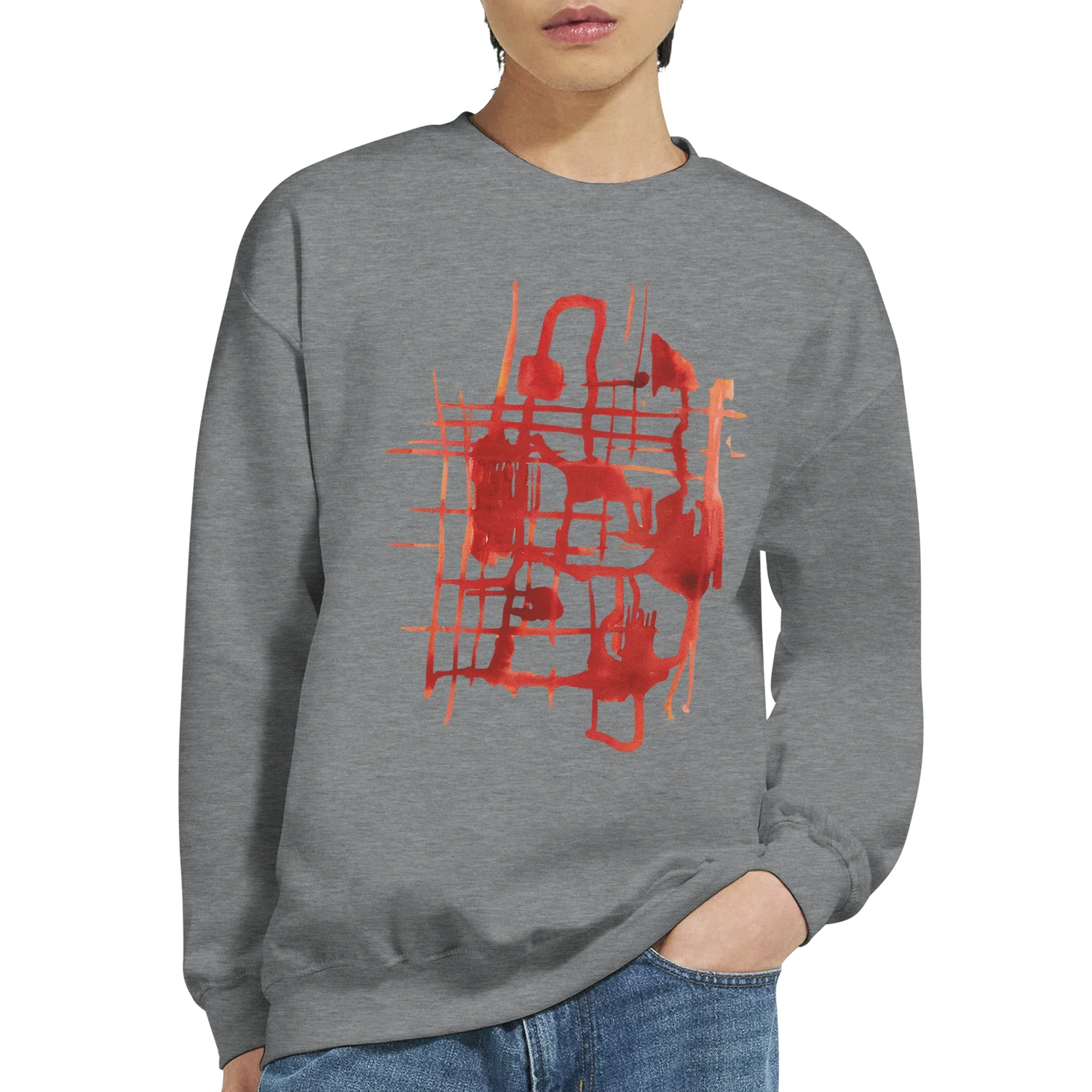 Sweatshirt Unisexe Classique Solar Frame – Impression Artistique Multicolore - Laure Leprince - Artiste Peintre