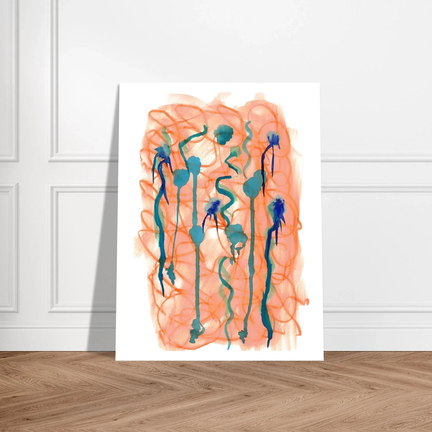 Affiche premium sur papier mat Saphir Ambre– Art mural de qualité supérieure - Laure Leprince - Artiste Peintre